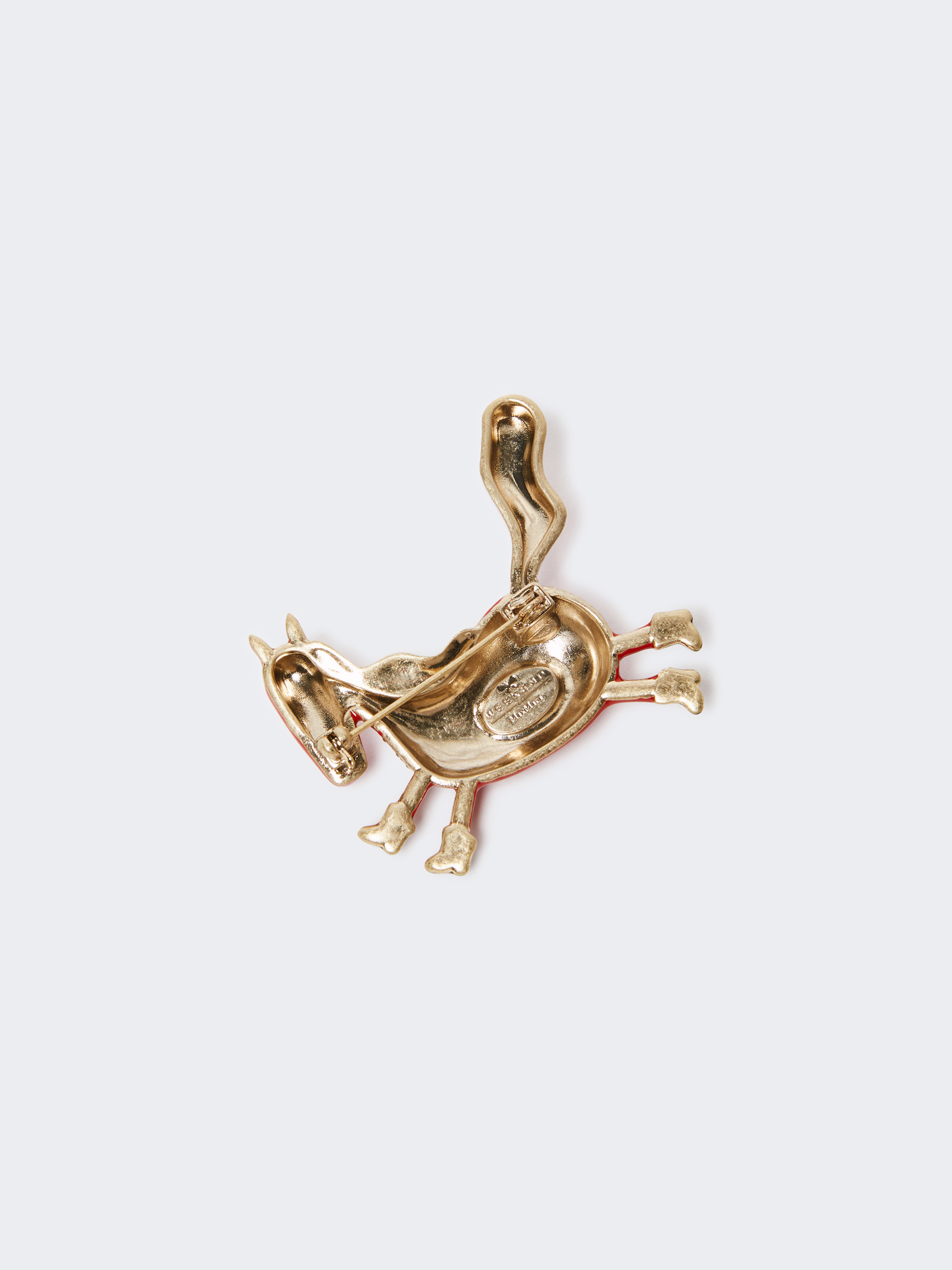 Enamel metal and glass brooch - RED - Weekend Max Mara - 3