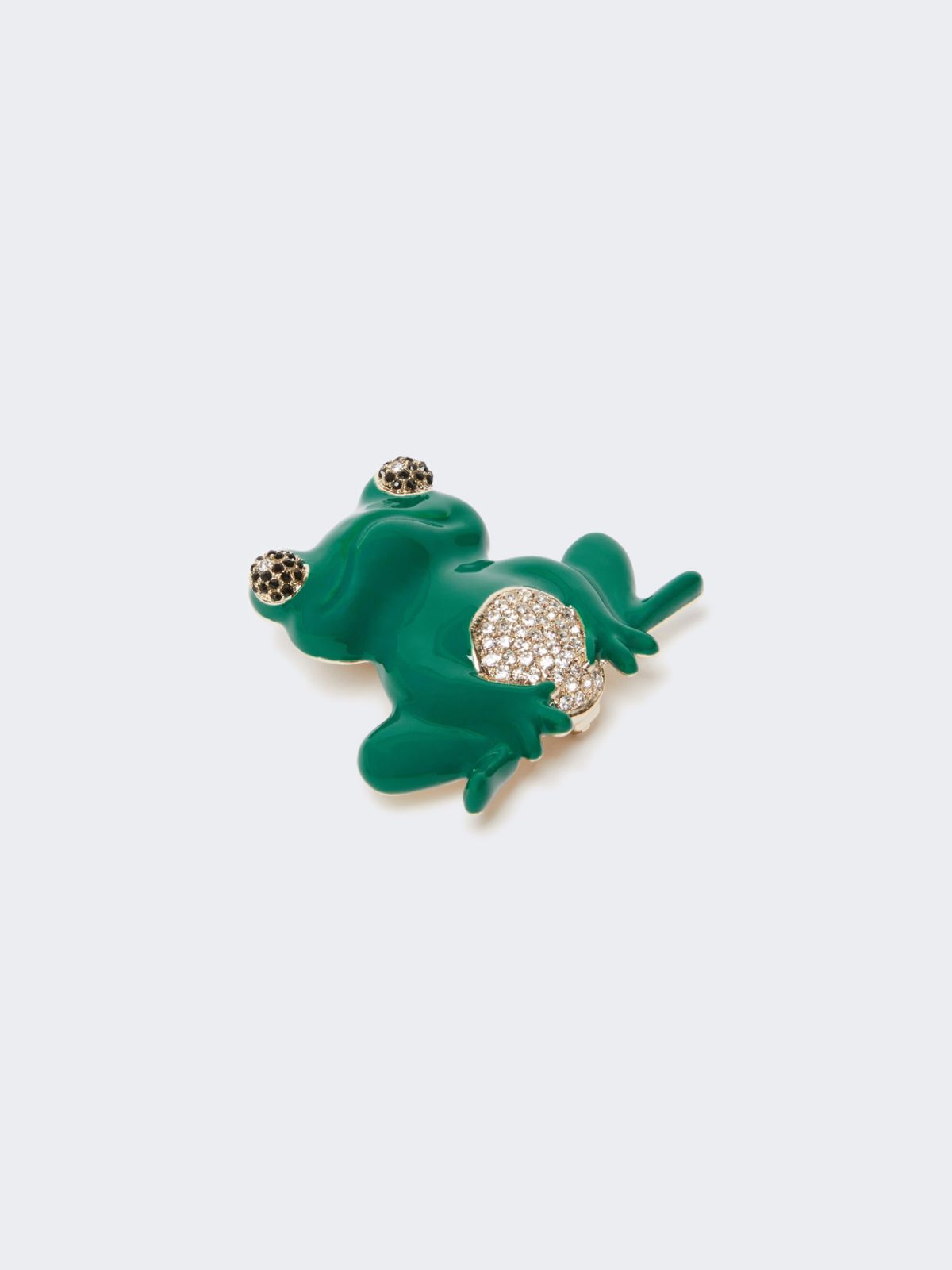 Enamel metal and glass brooch - GREEN - Weekend - 2