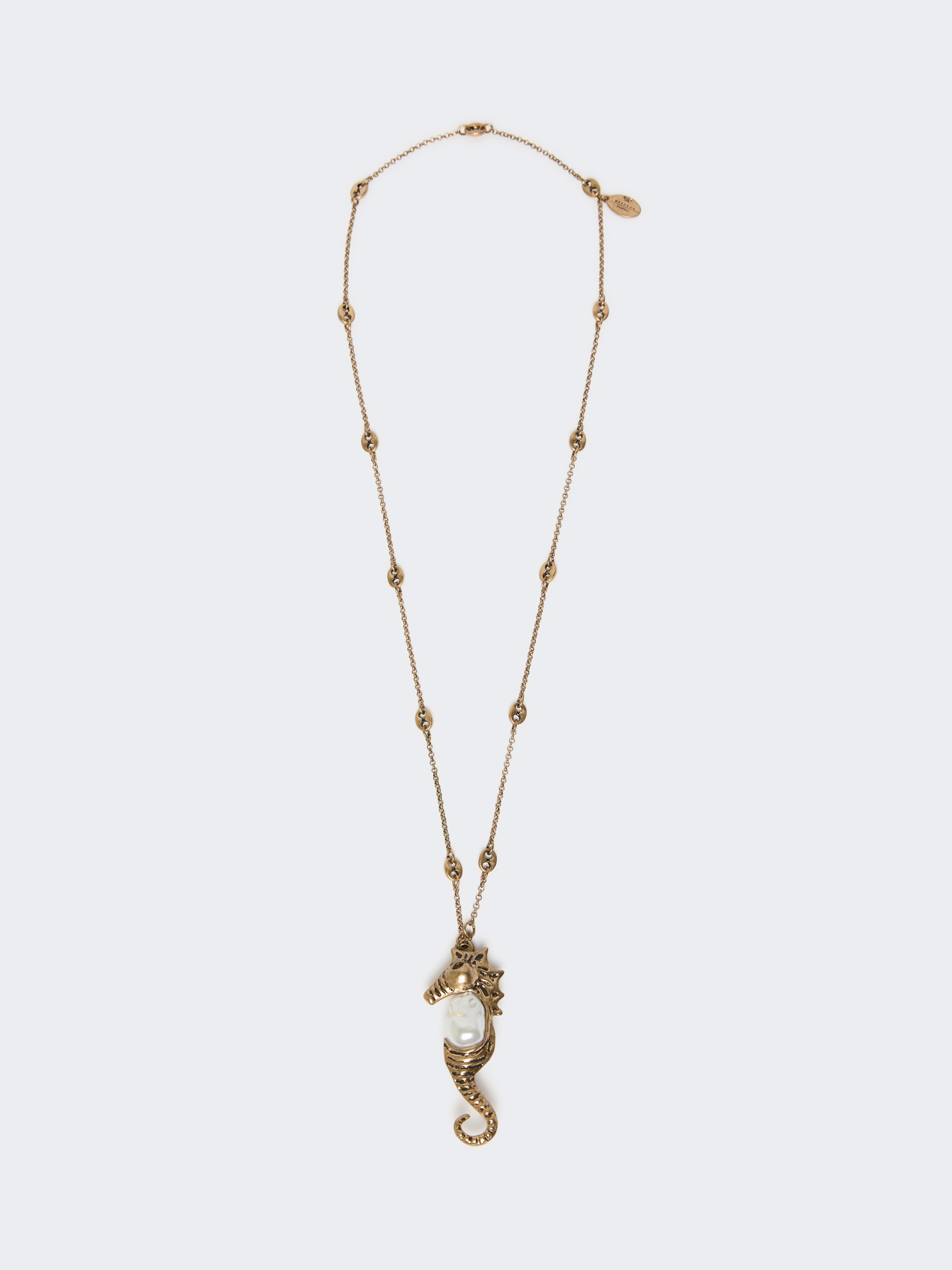 Metallic necklace with pin pendant - GOLD - Weekend Max Mara