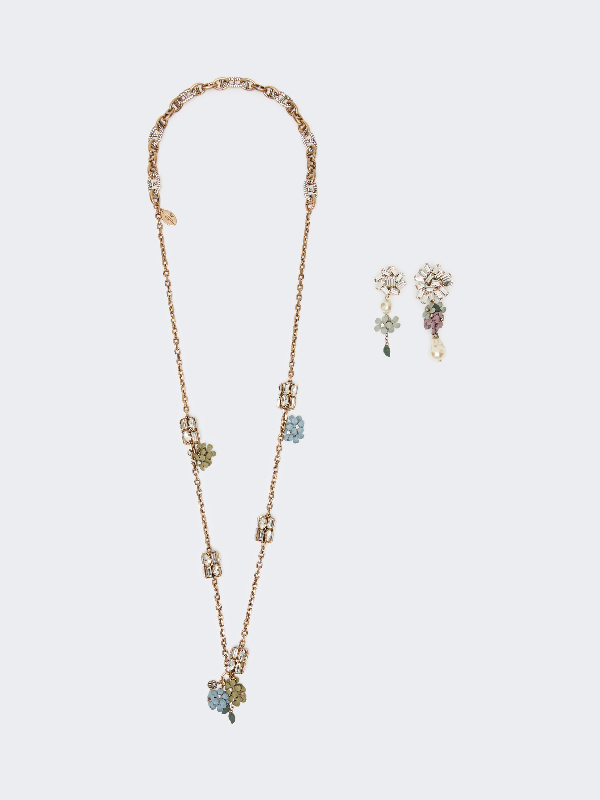 Set with flower and crystal details - GOLD - Weekend Max Mara