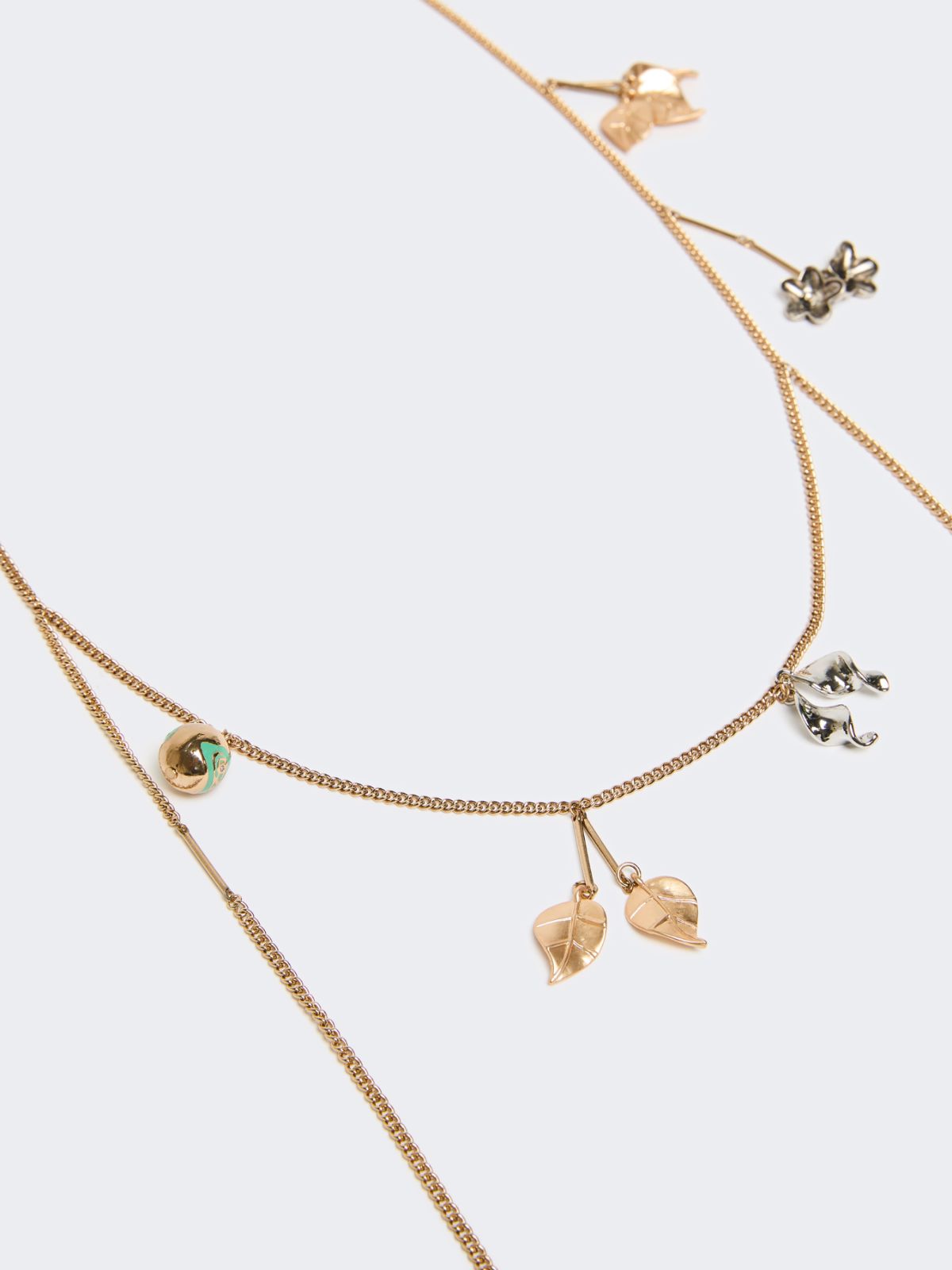 Set of metal and glass necklaces - EMERALD - Weekend - 4