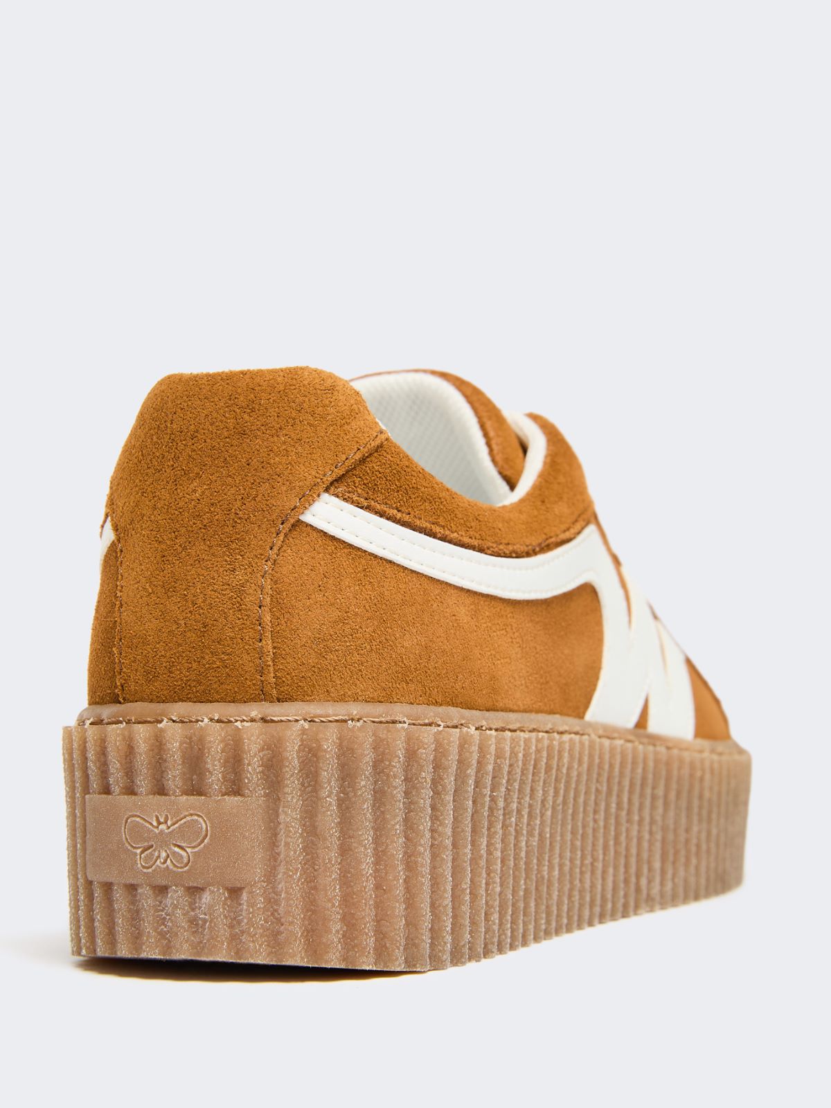 Sneaker in crosta con logo - ROSSO MARRONE - Weekend - 5