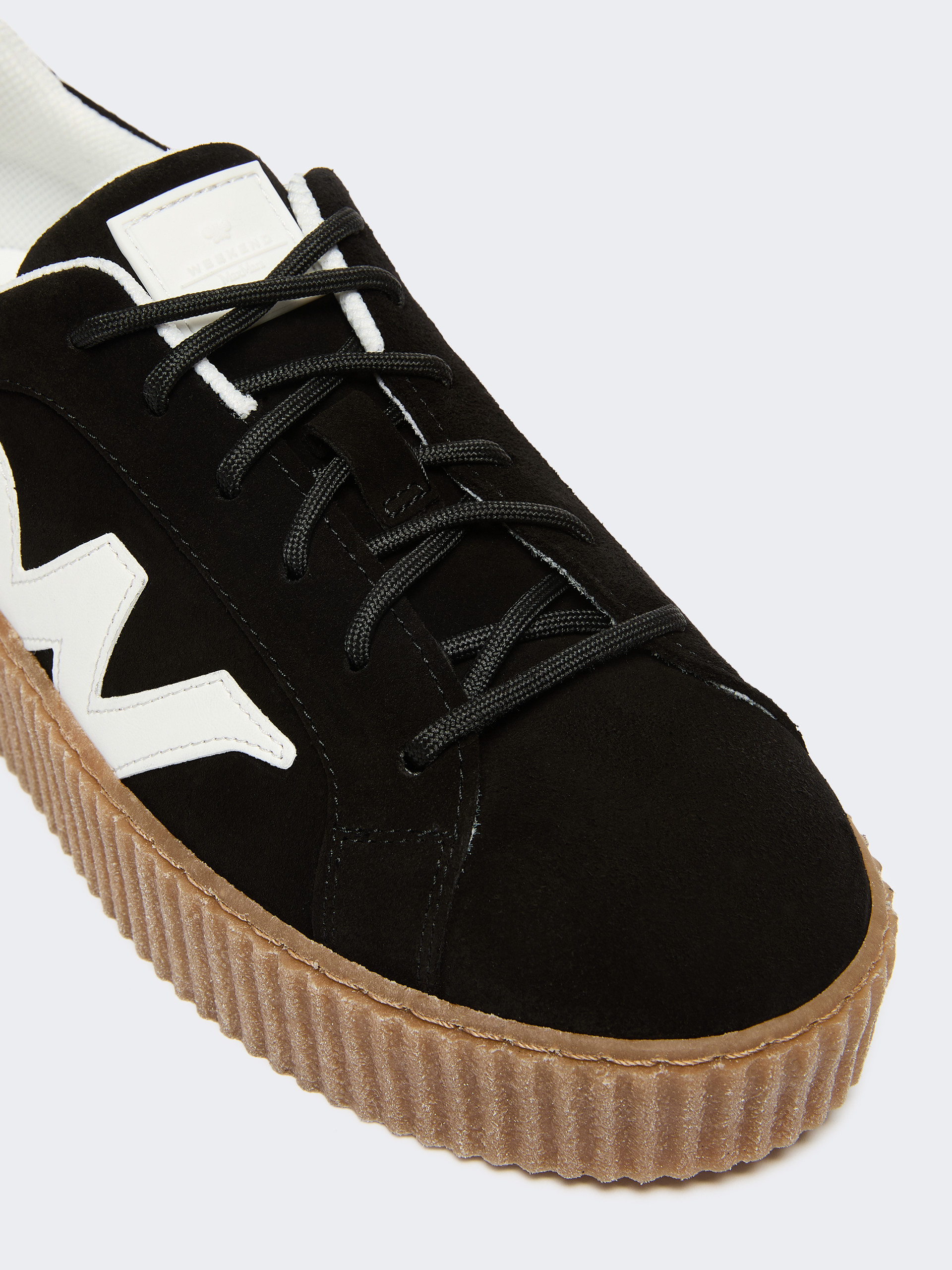 Split leather logo sneakers - BLACK - Weekend Max Mara - 4