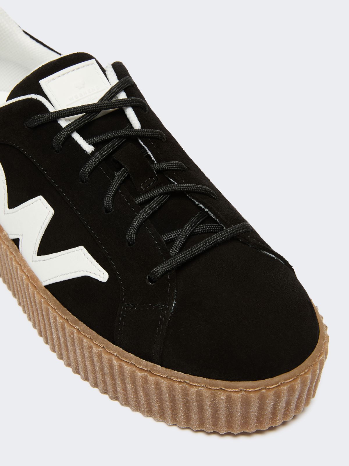 Split leather logo sneakers - BLACK - Weekend - 4