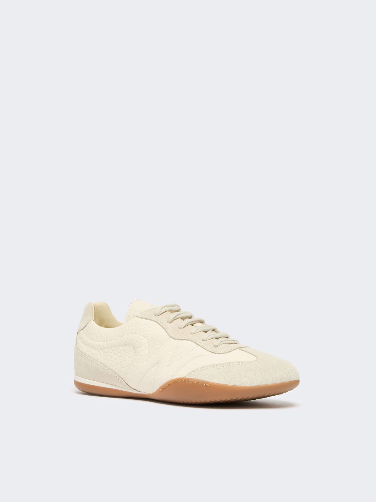 Sneaker flat in pelle granata - BIANCO AVORIO - Weekend - 2