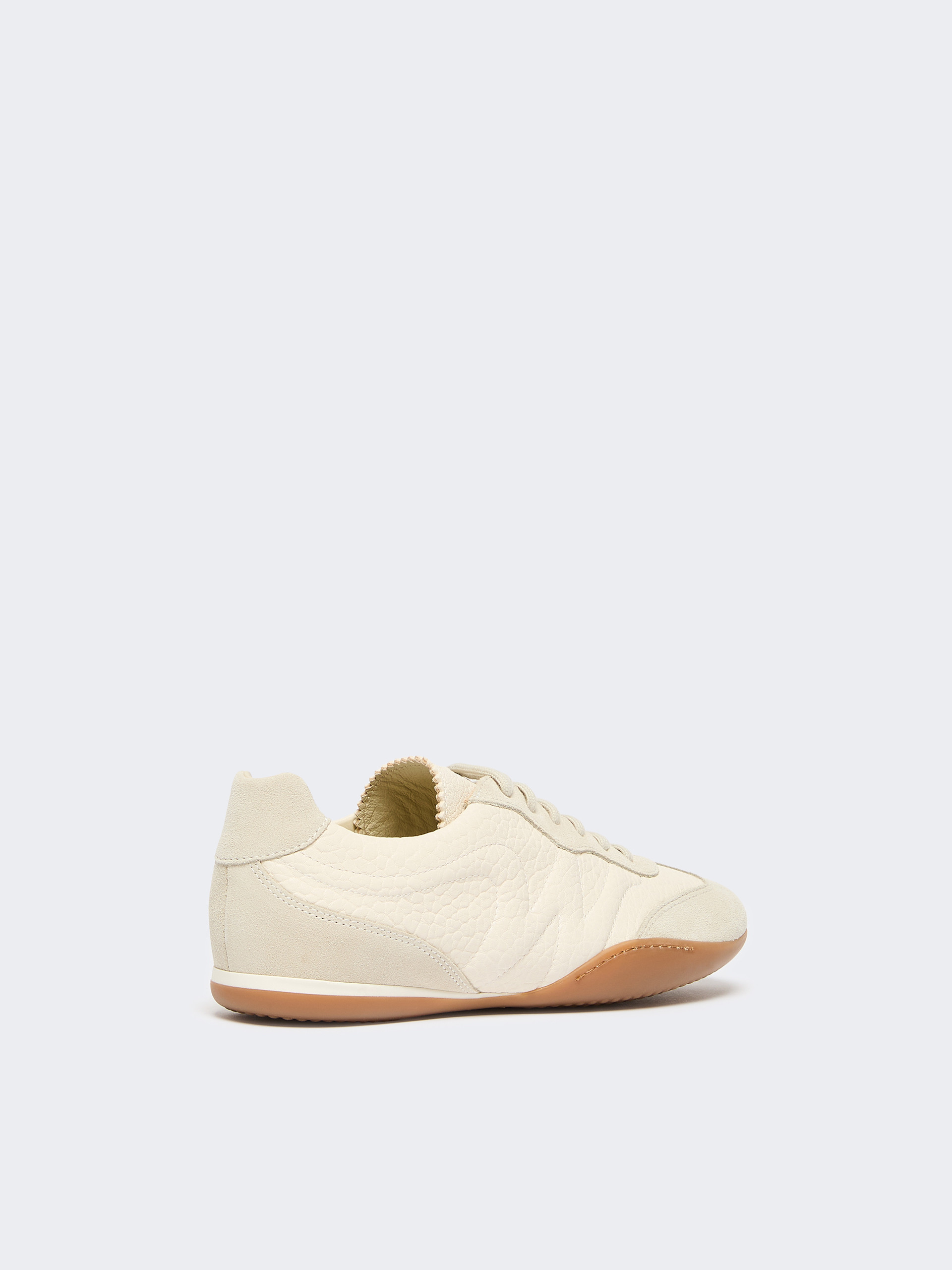 Grain leather flat sneakers - IVORY - Weekend Max Mara - 3