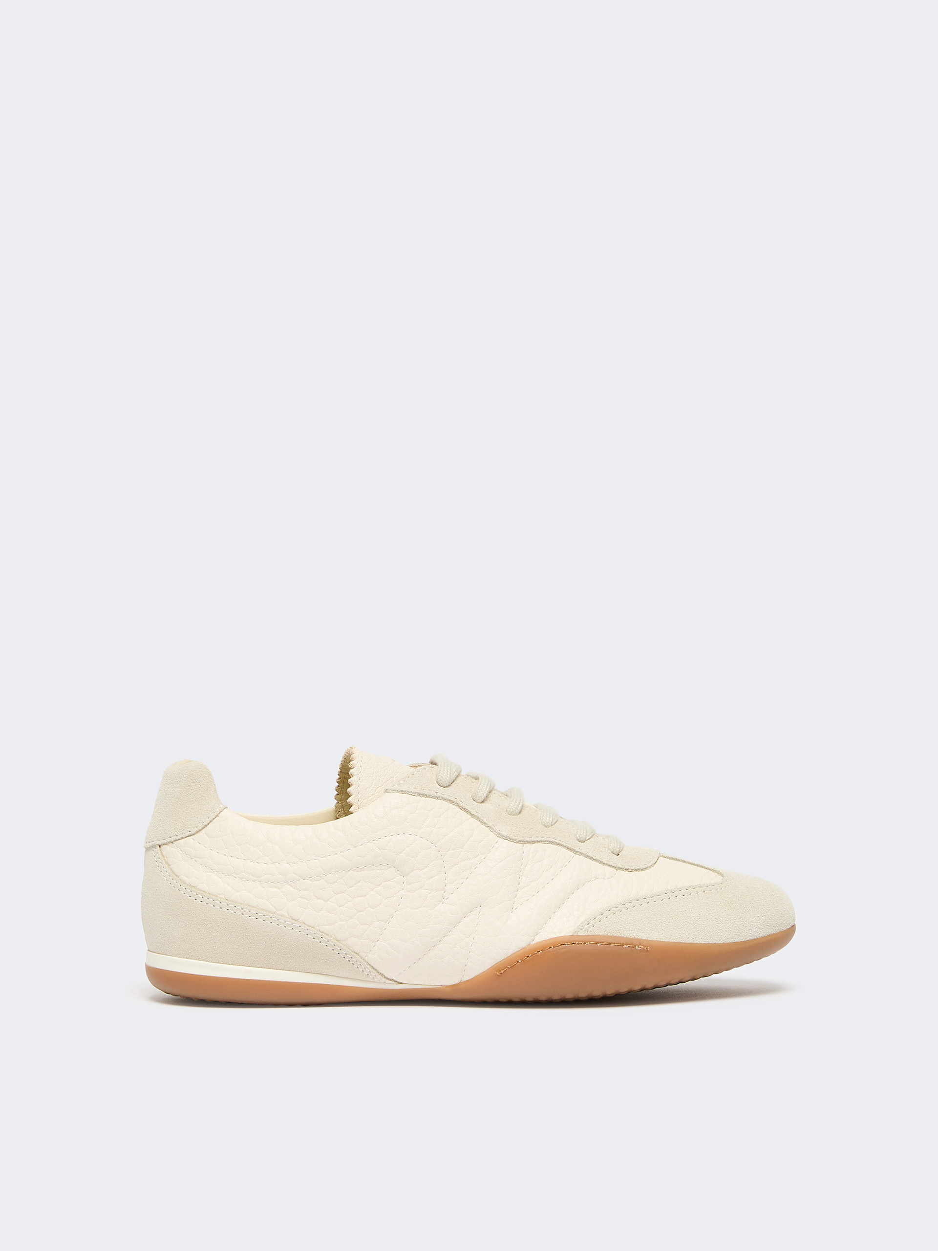Grain leather flat sneakers - IVORY - Weekend Max Mara