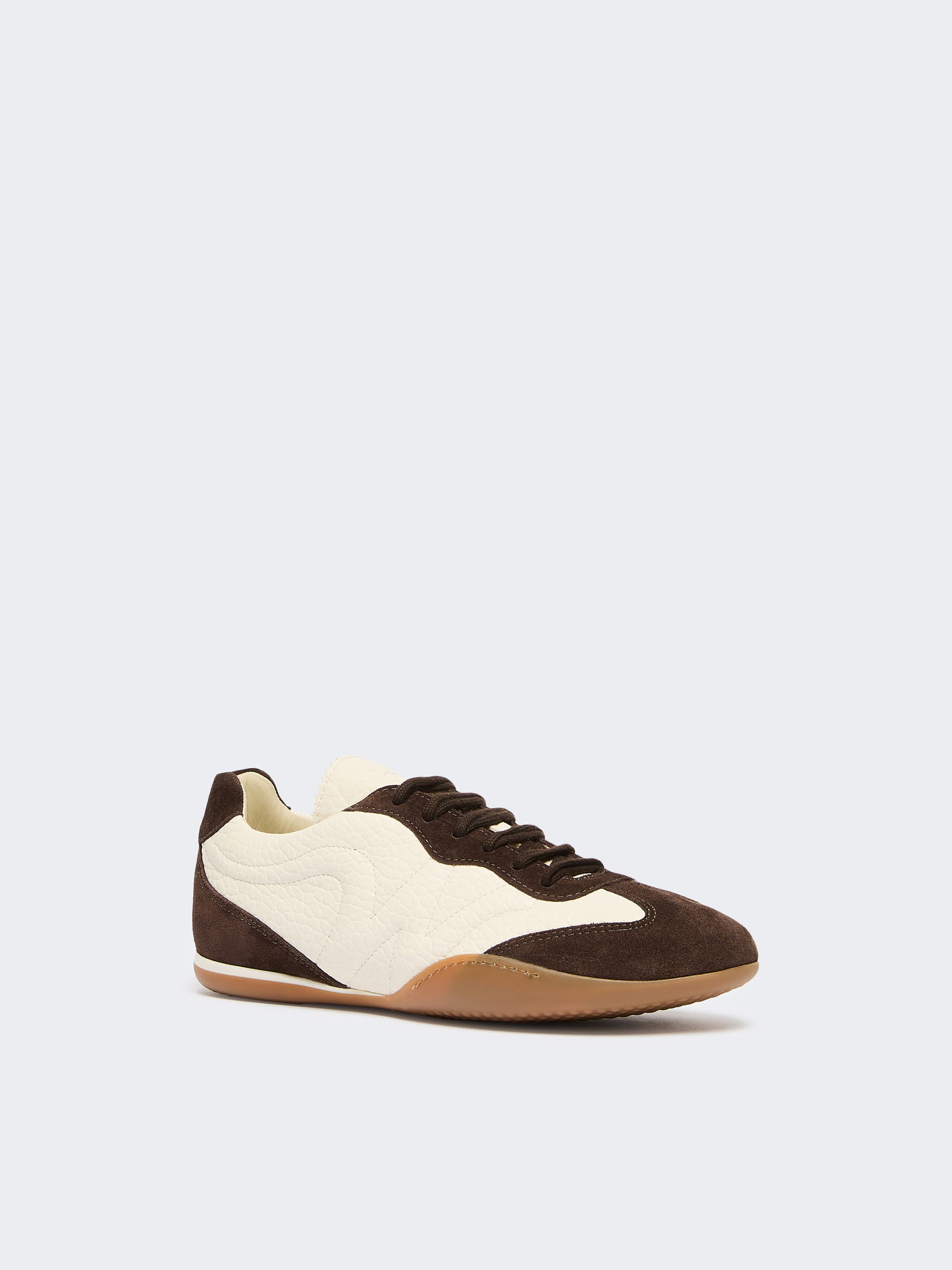 Grain leather flat sneakers - OPTICAL WHITE - Weekend Max Mara - 2