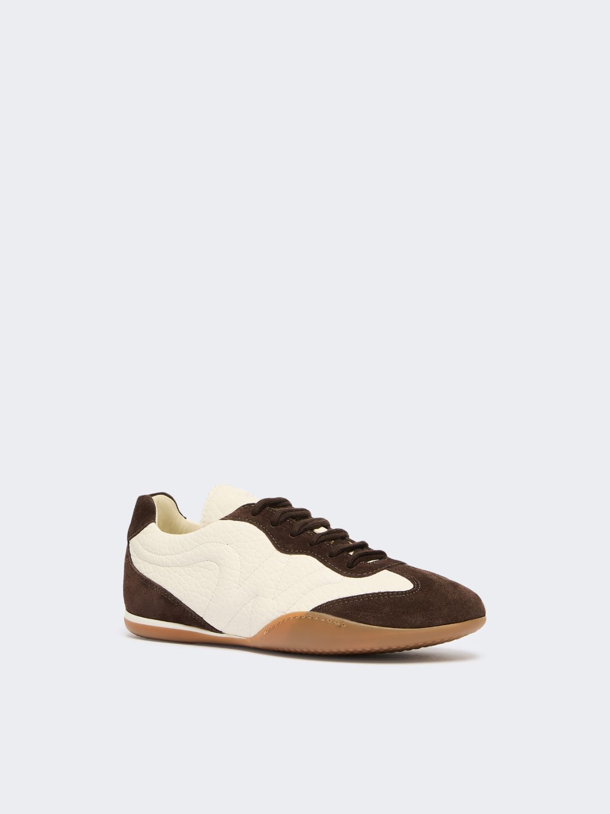 Sneaker flat in pelle granata - BIANCO OTTICO - Weekend - 2