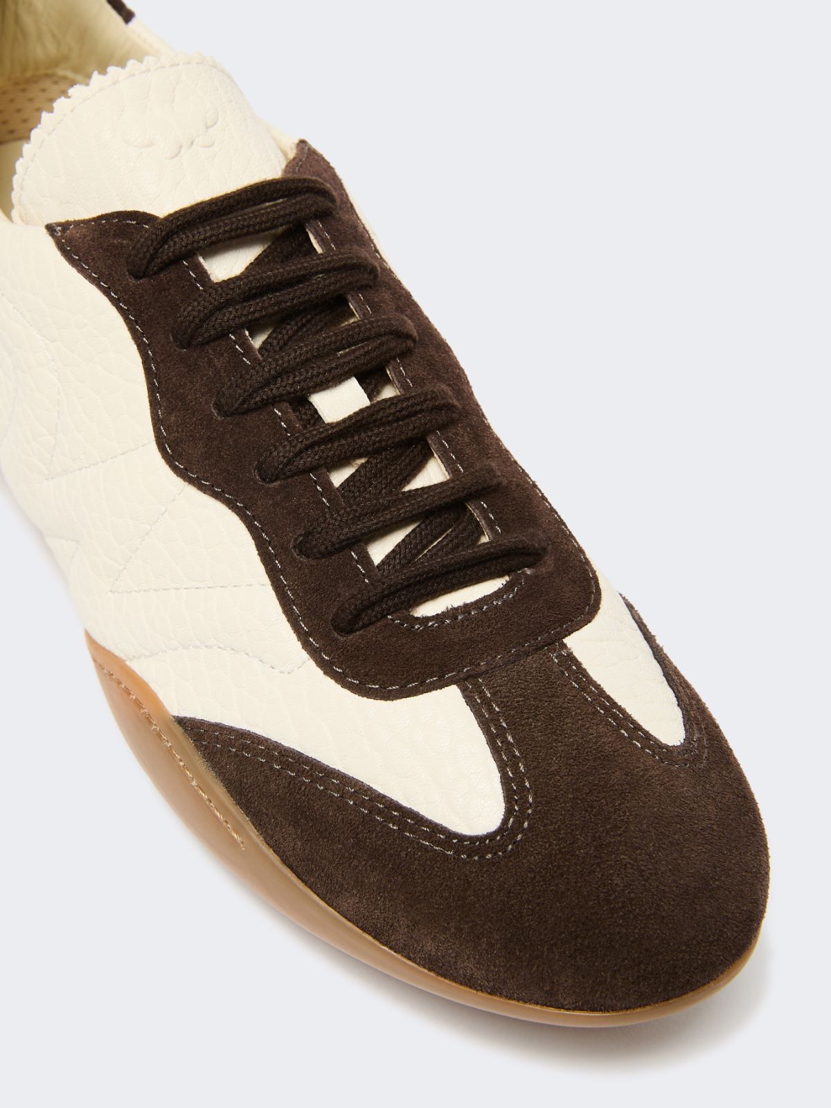 Sneaker flat in pelle granata - BIANCO OTTICO - Weekend - 4
