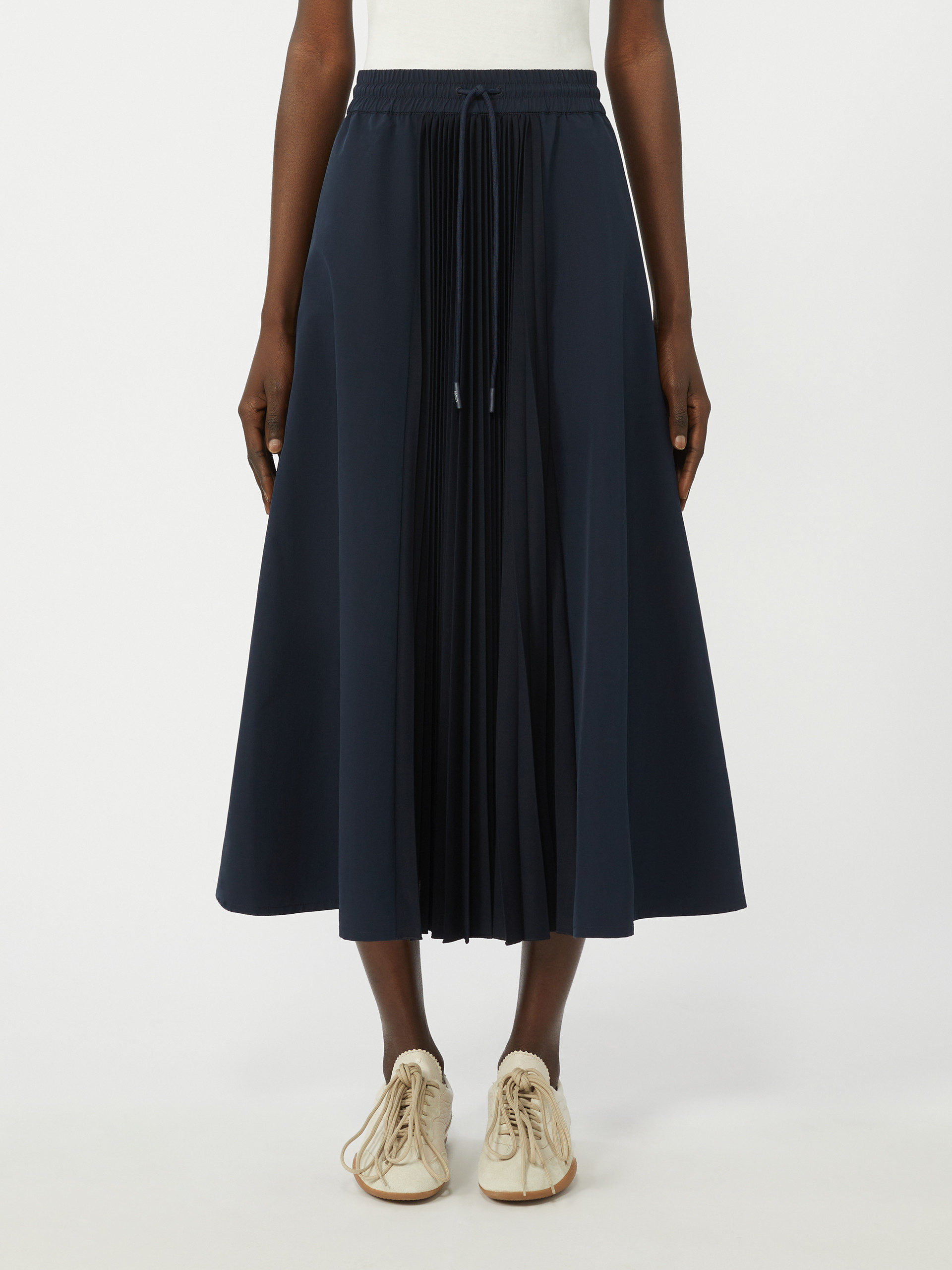Technical fabric and jersey skirt - NAVY - Weekend Max Mara - 2