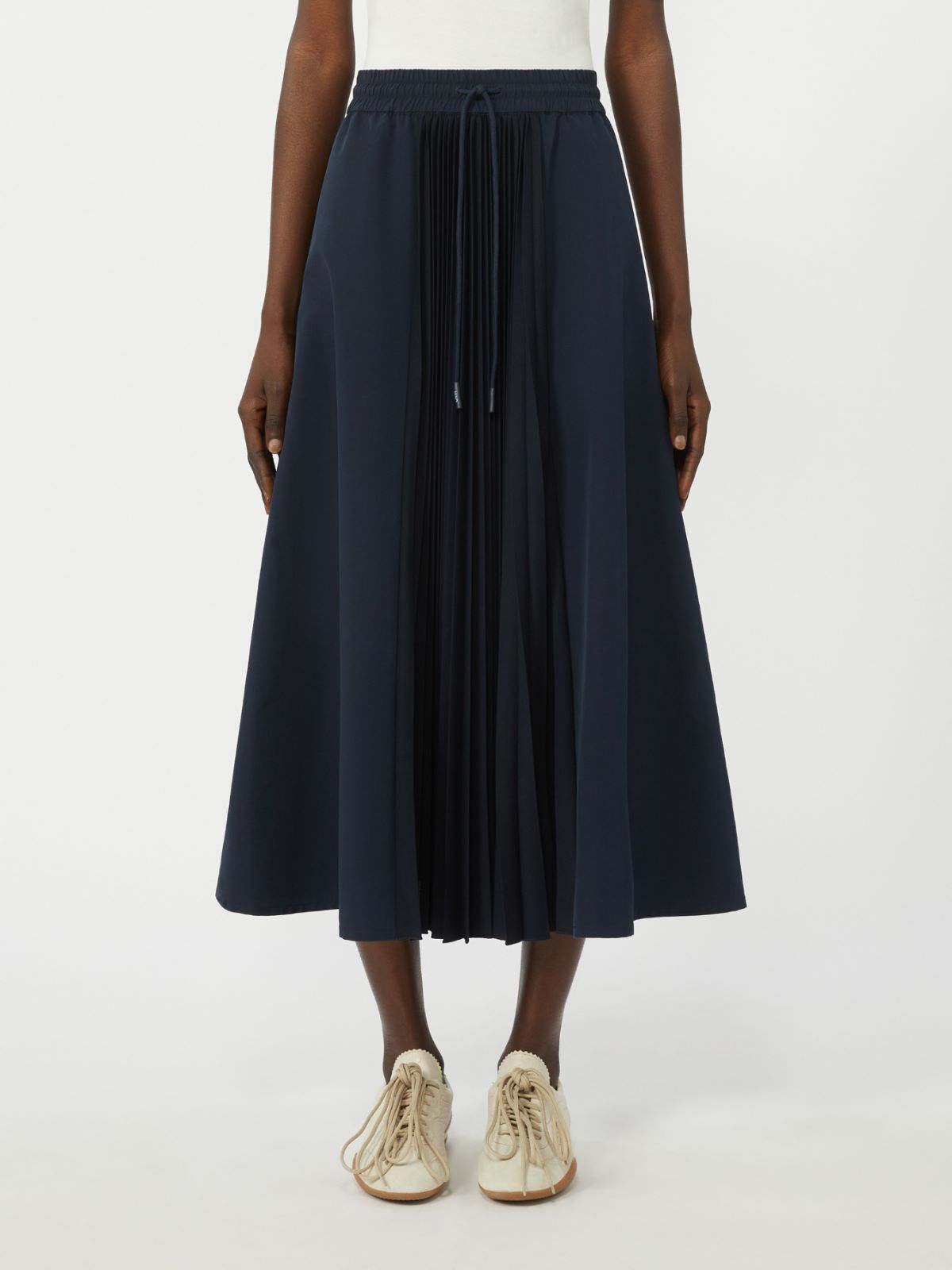 Technical fabric and jersey skirt - NAVY - Weekend - 2