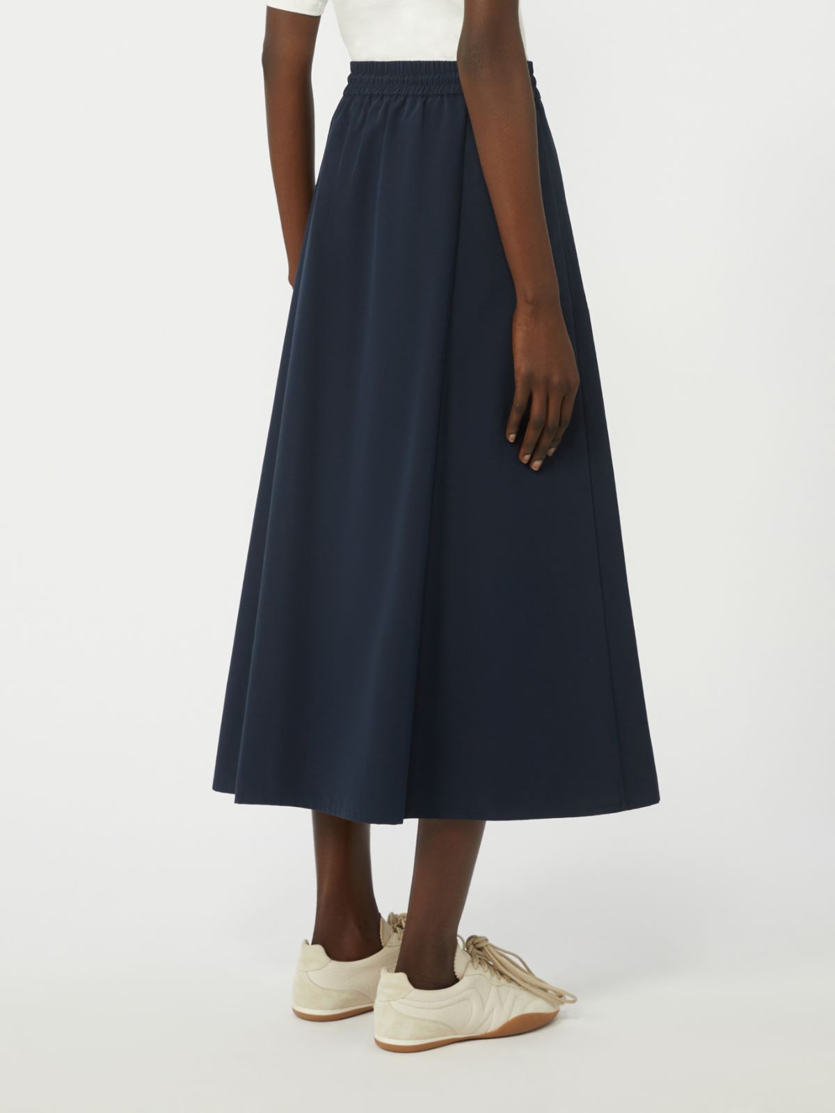 Technical fabric and jersey skirt - NAVY - Weekend - 3