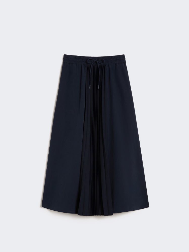 Technical fabric and jersey skirt - NAVY - Weekend - 2