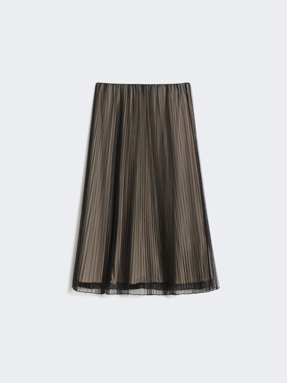 Plissé-pleated tulle skirt - BLACK - Weekend - 4