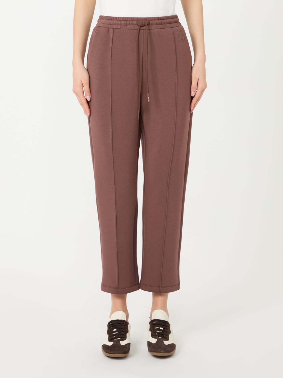 Scuba jersey trousers - BROWN - Weekend - 2