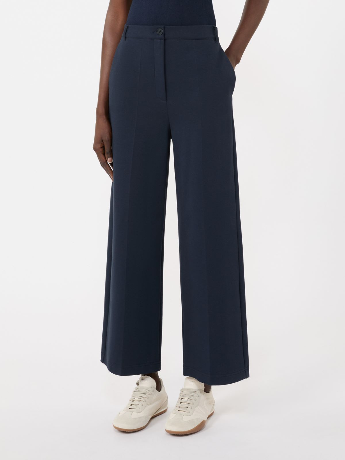 Double-faced jersey trousers - NAVY - Weekend - 2