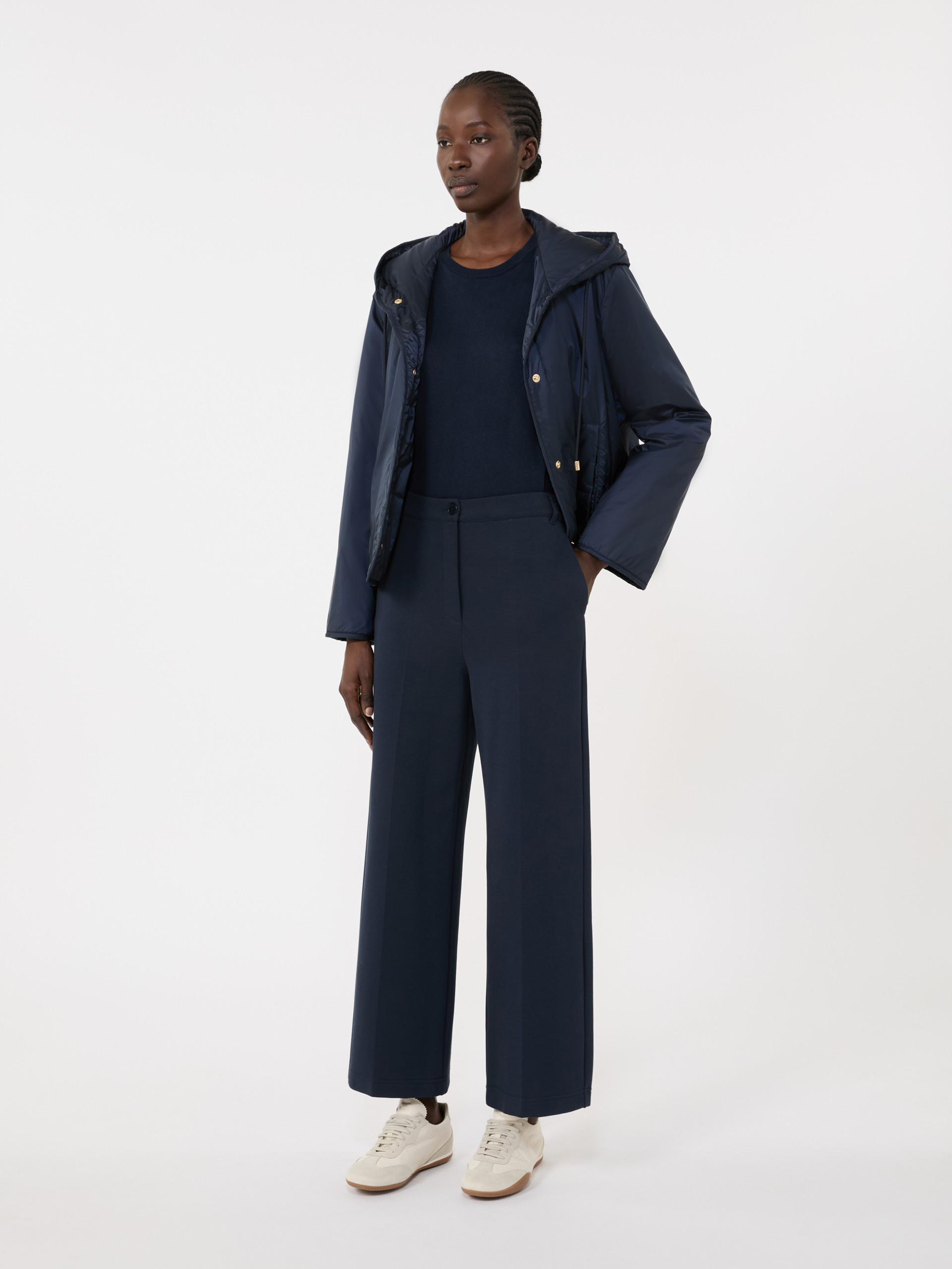 Double-faced jersey trousers, navy | Weekend Max Mara