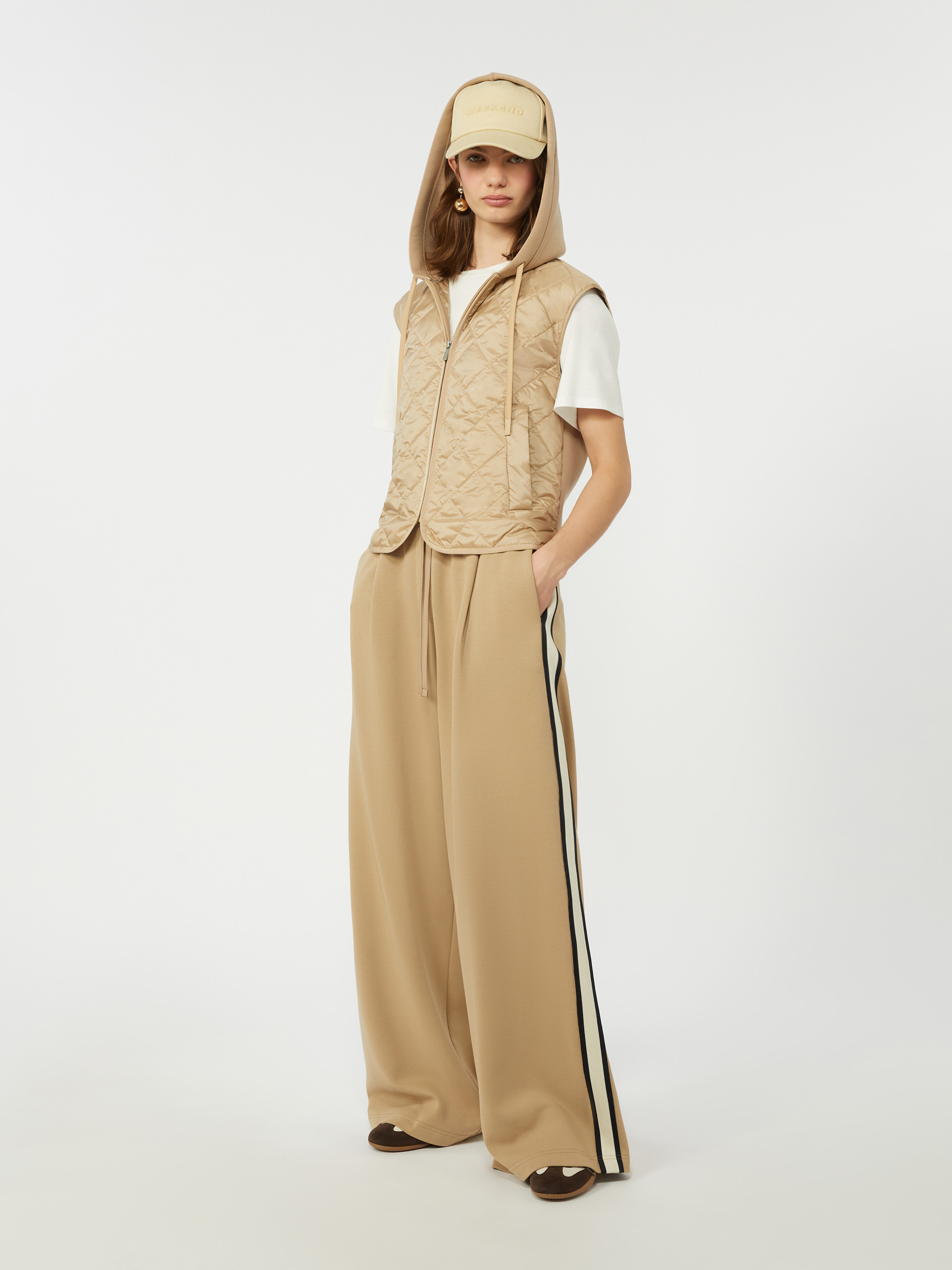 Cotton jersey trousers - HAZELNUT BROWN - Weekend Max Mara