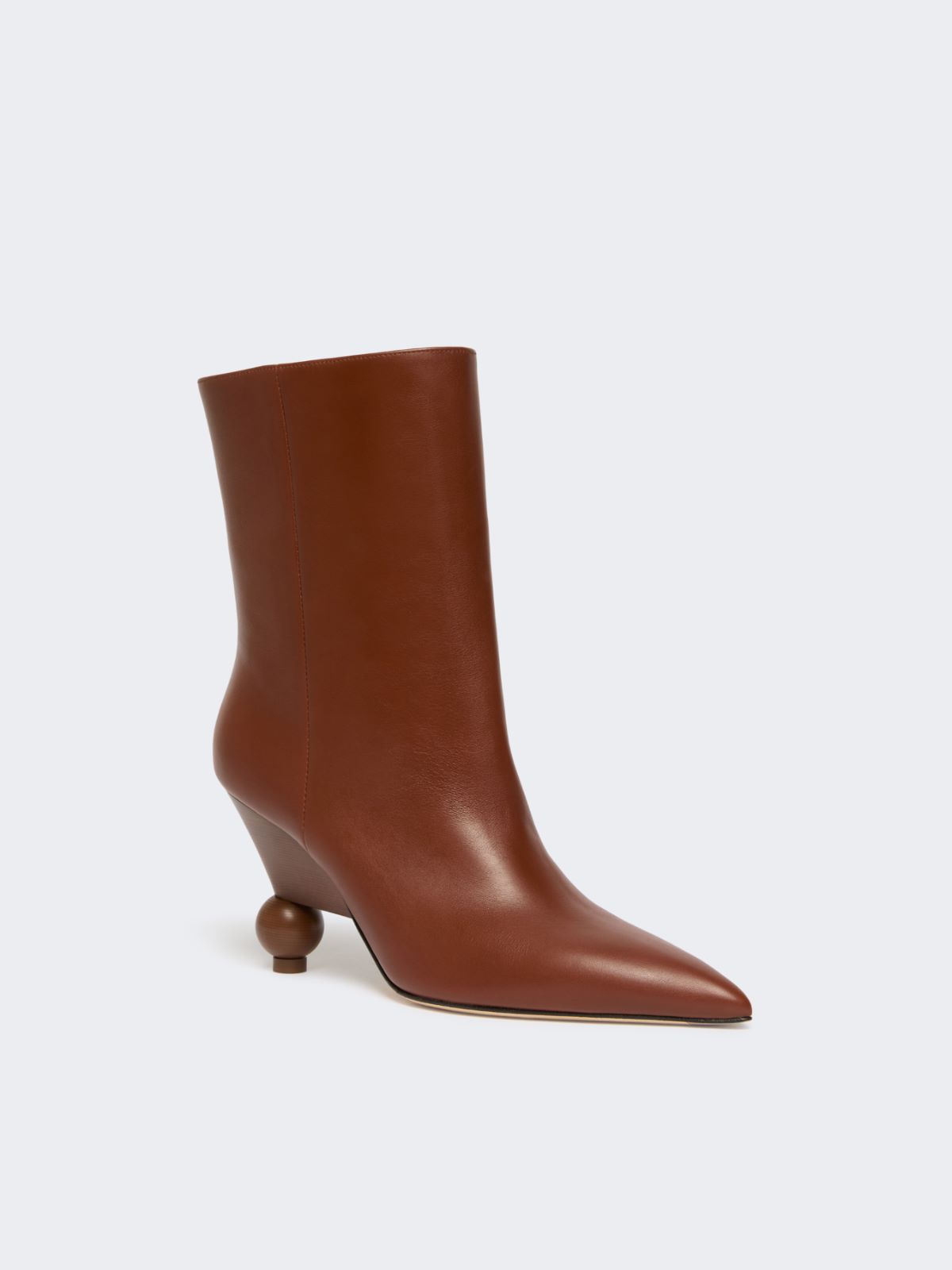 Shiny leather ankle boots - RED BROWN - Weekend - 2