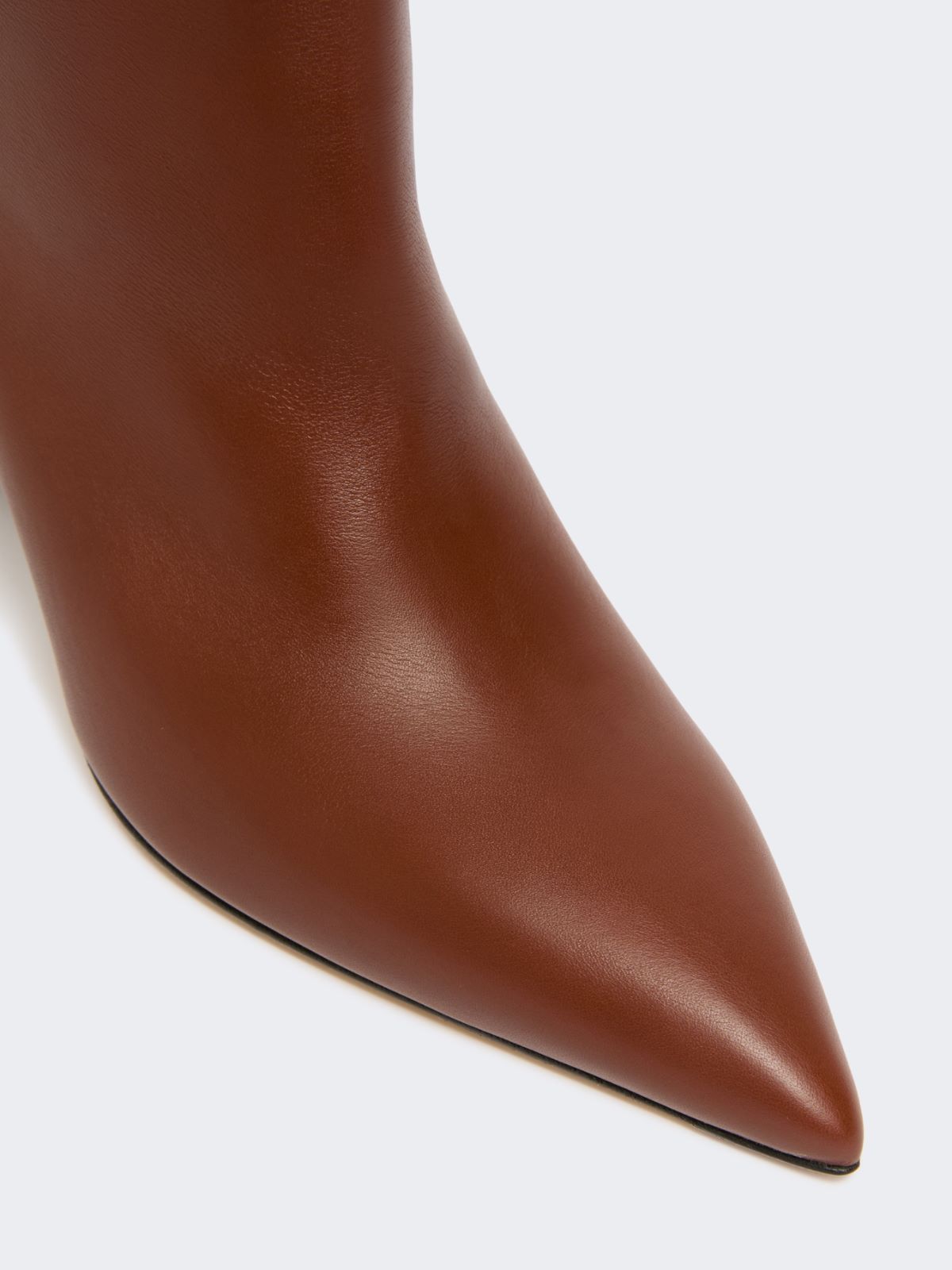 Shiny leather ankle boots - RED BROWN - Weekend - 4