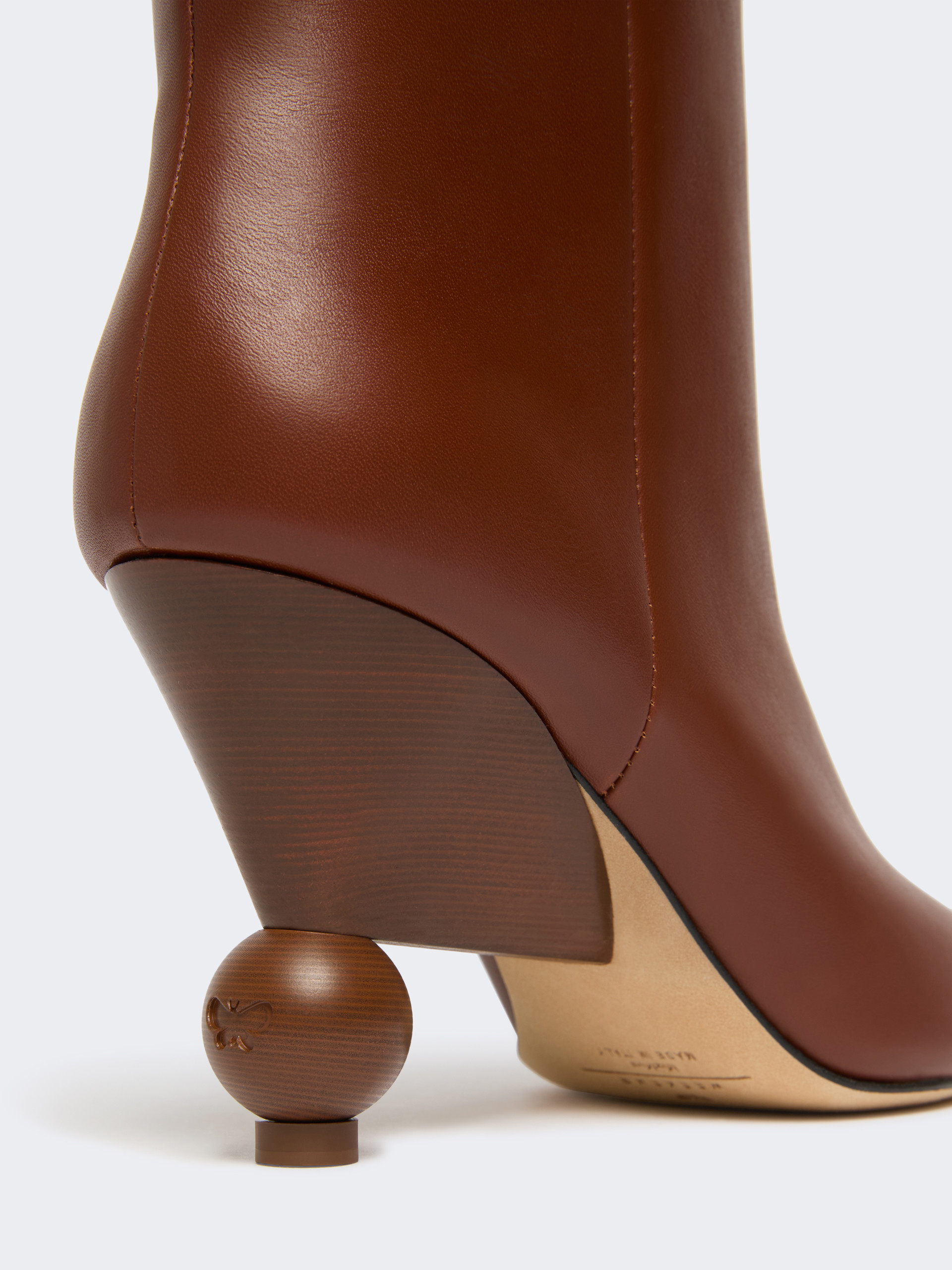 Shiny leather ankle boots - RED BROWN - Weekend Max Mara - 5