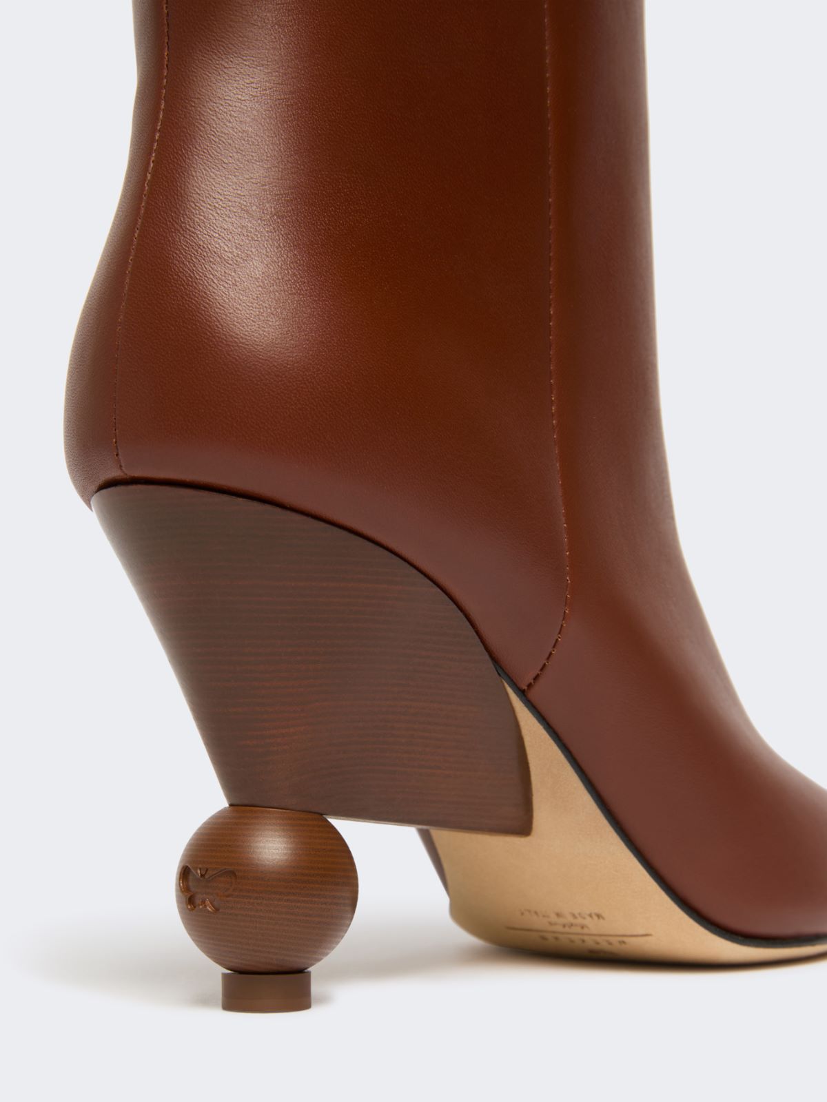 Shiny leather ankle boots - RED BROWN - Weekend - 5