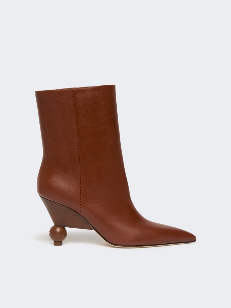 Shiny leather ankle boots - RED BROWN - Weekend - 2