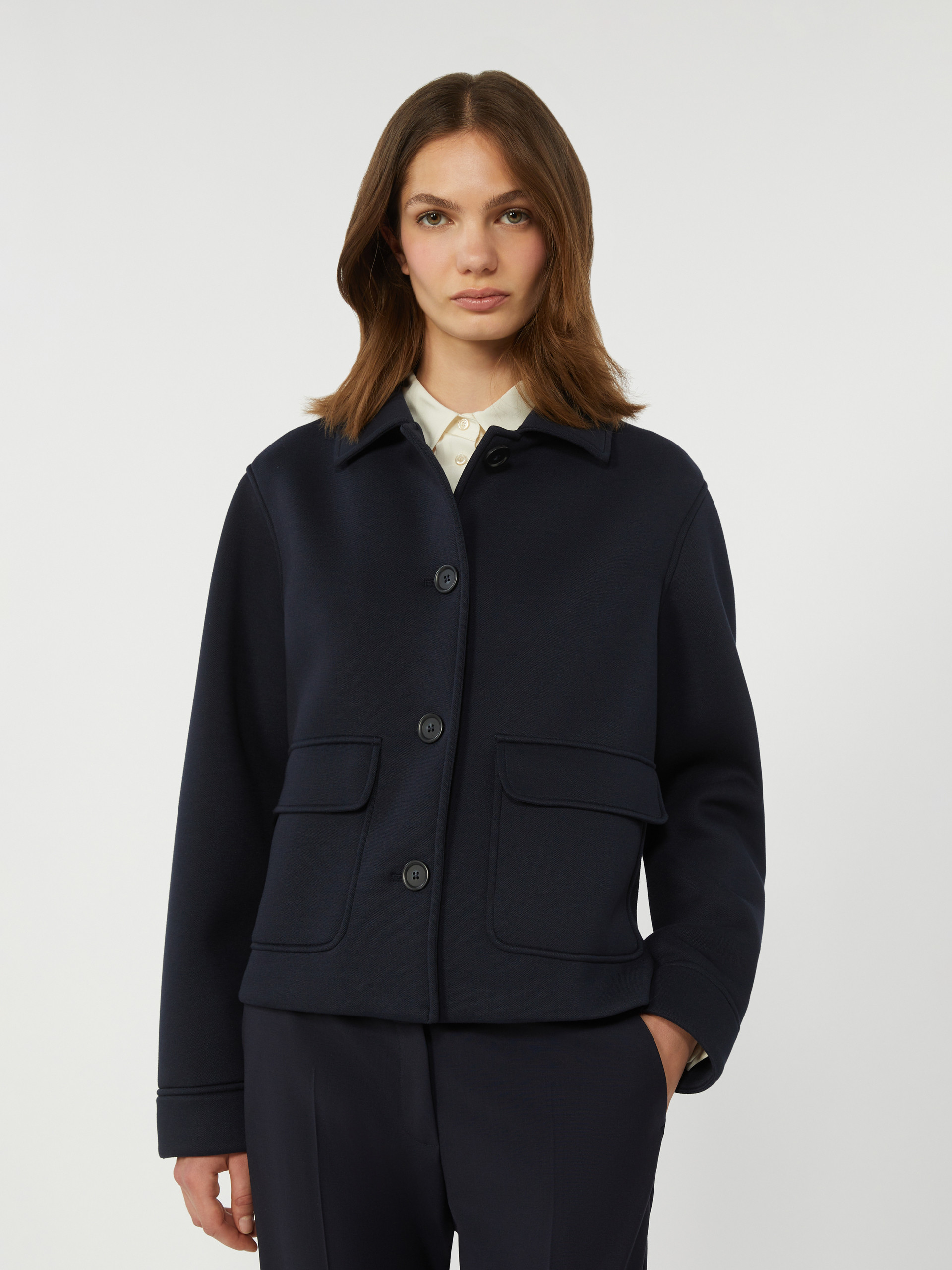 Technical jersey jacket - NAVY - Weekend Max Mara - 4