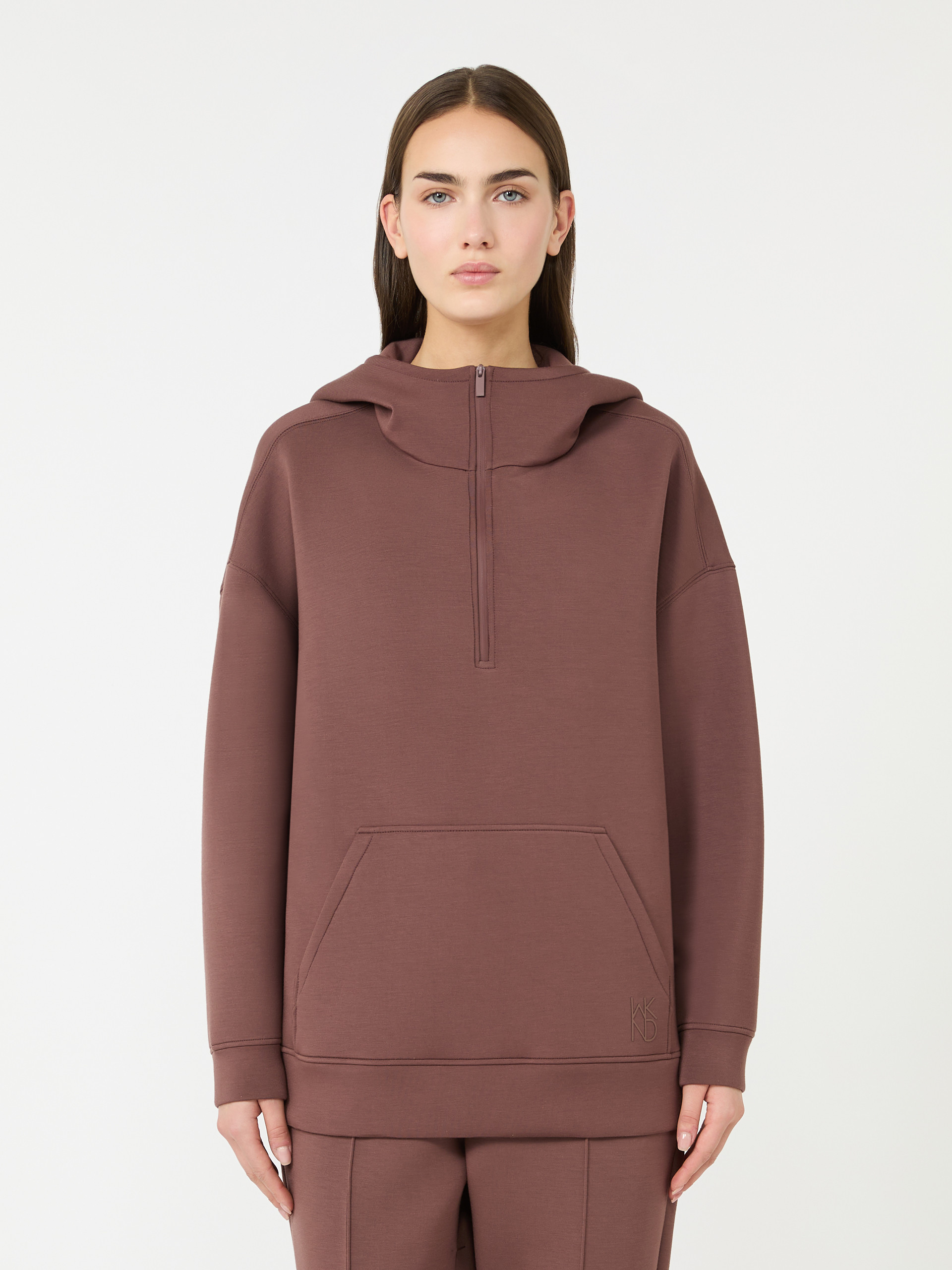Long scuba jersey sweatshirt - BROWN - Weekend Max Mara - 2