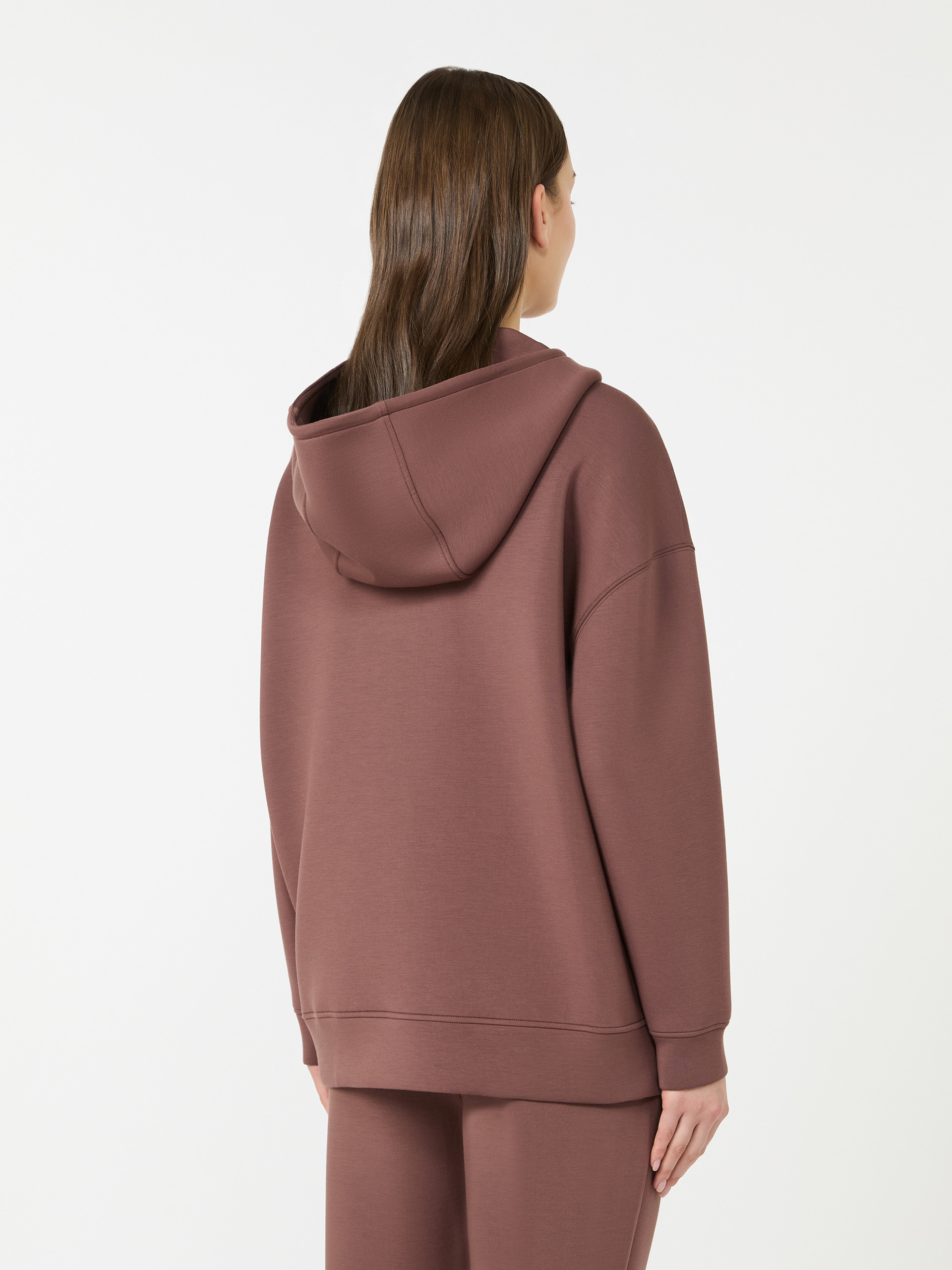 Long scuba jersey sweatshirt - BROWN - Weekend Max Mara - 3