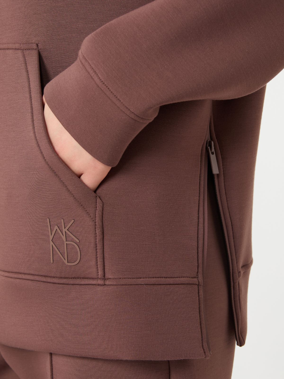 Long scuba jersey sweatshirt - BROWN - Weekend - 5