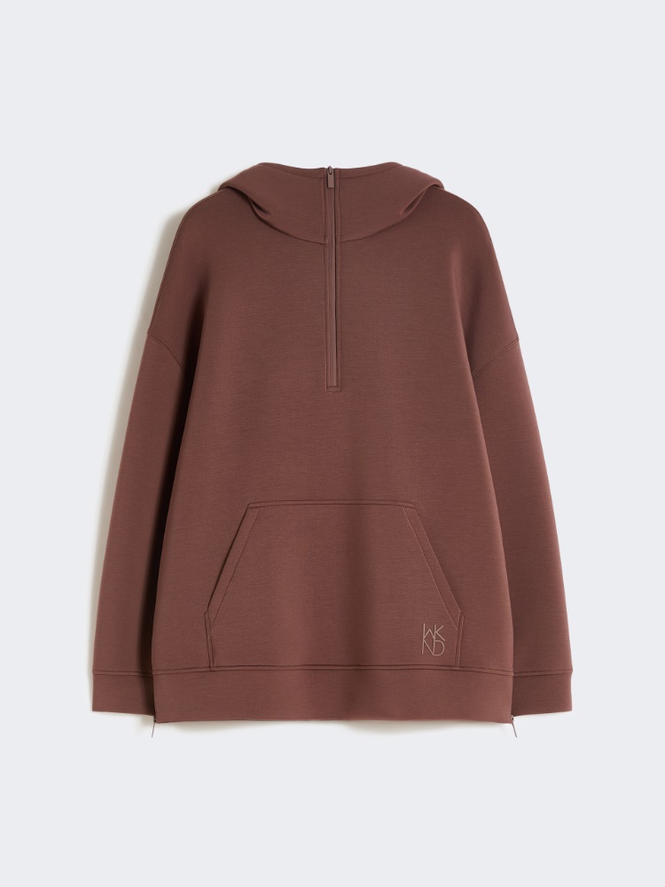 Long scuba jersey sweatshirt - BROWN - Weekend - 7