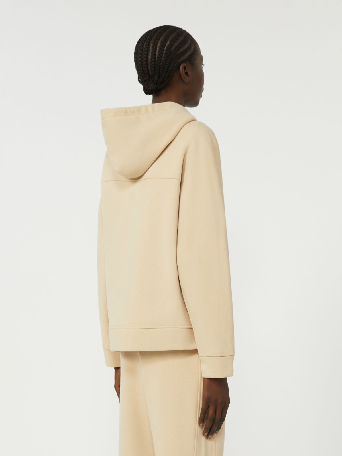 Cotton zip-up sweatshirt - SAND - Weekend - 3