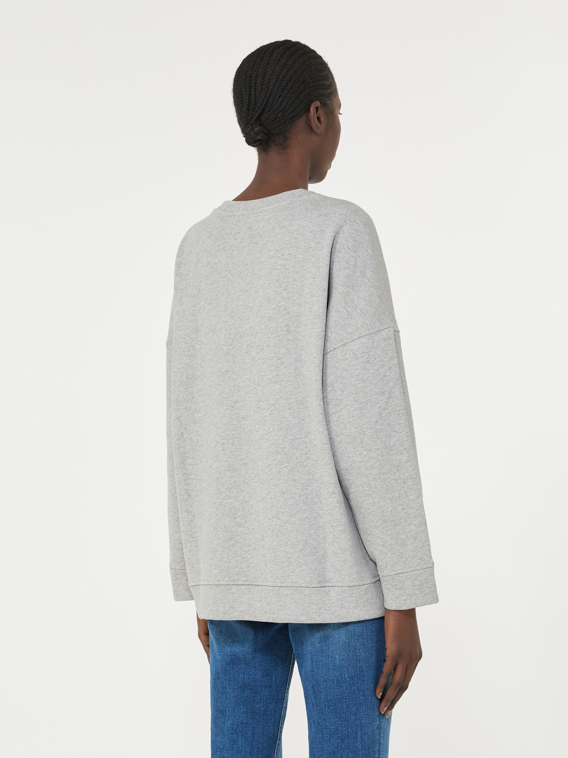 Cotton crew-neck sweatshirt - LIGHT GREY - Weekend Max Mara - 3