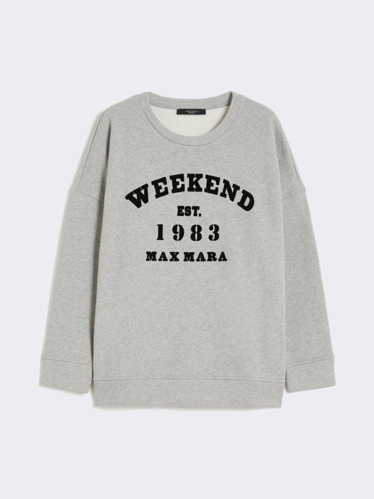 Cotton crew-neck sweatshirt - LIGHT GREY - Weekend - 2