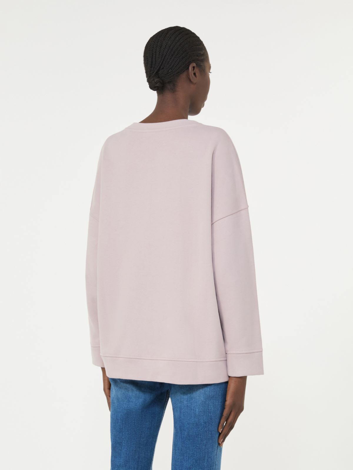 Cotton crew-neck sweatshirt - LILAC - Weekend - 3