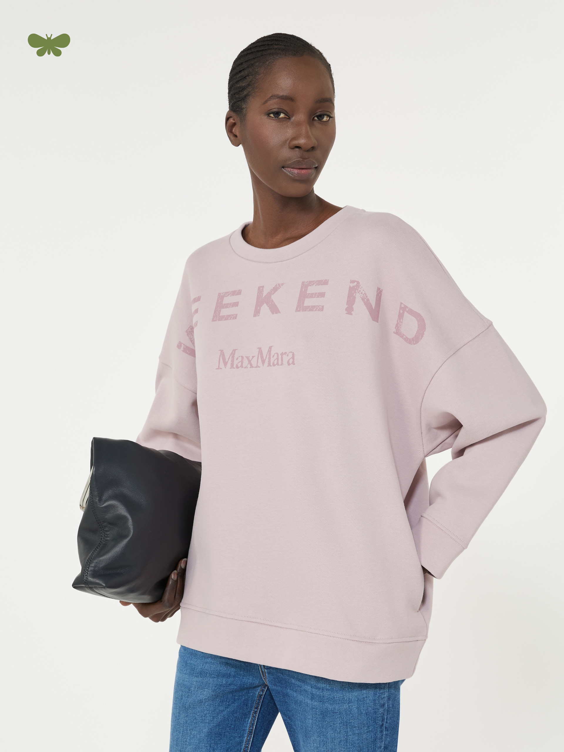 Cotton crew-neck sweatshirt - LILAC - Weekend Max Mara - 4