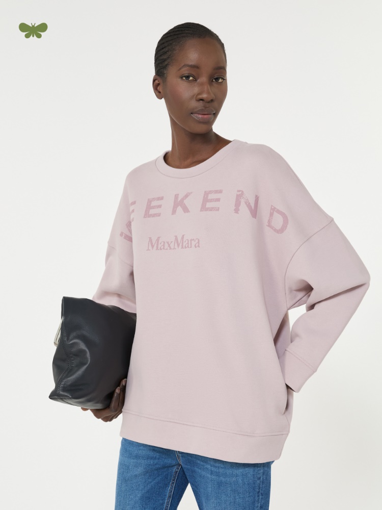 Cotton crew-neck sweatshirt - LILAC - Weekend