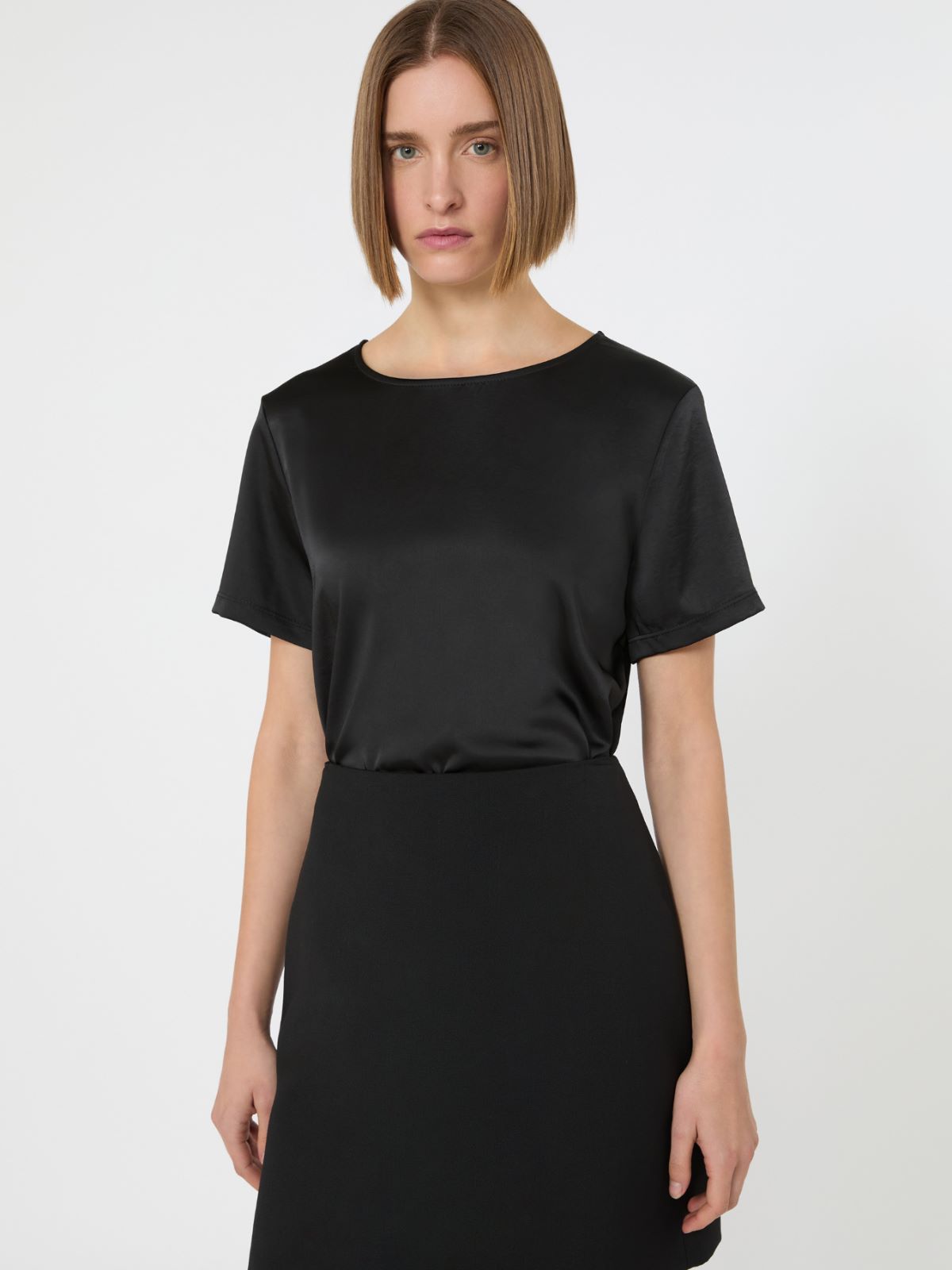 Satin and jersey T-shirt - Weekend Max Mara - 4