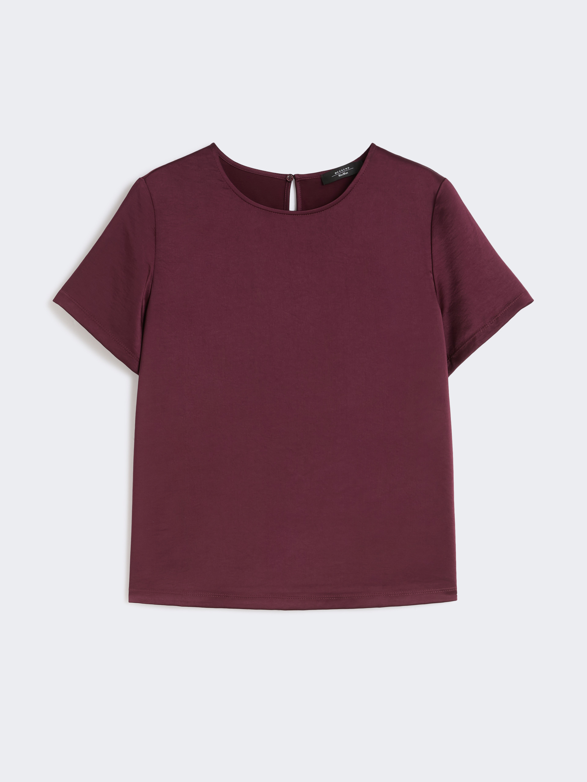 Satin and jersey T-shirt - BORDEAUX - Weekend Max Mara - 6