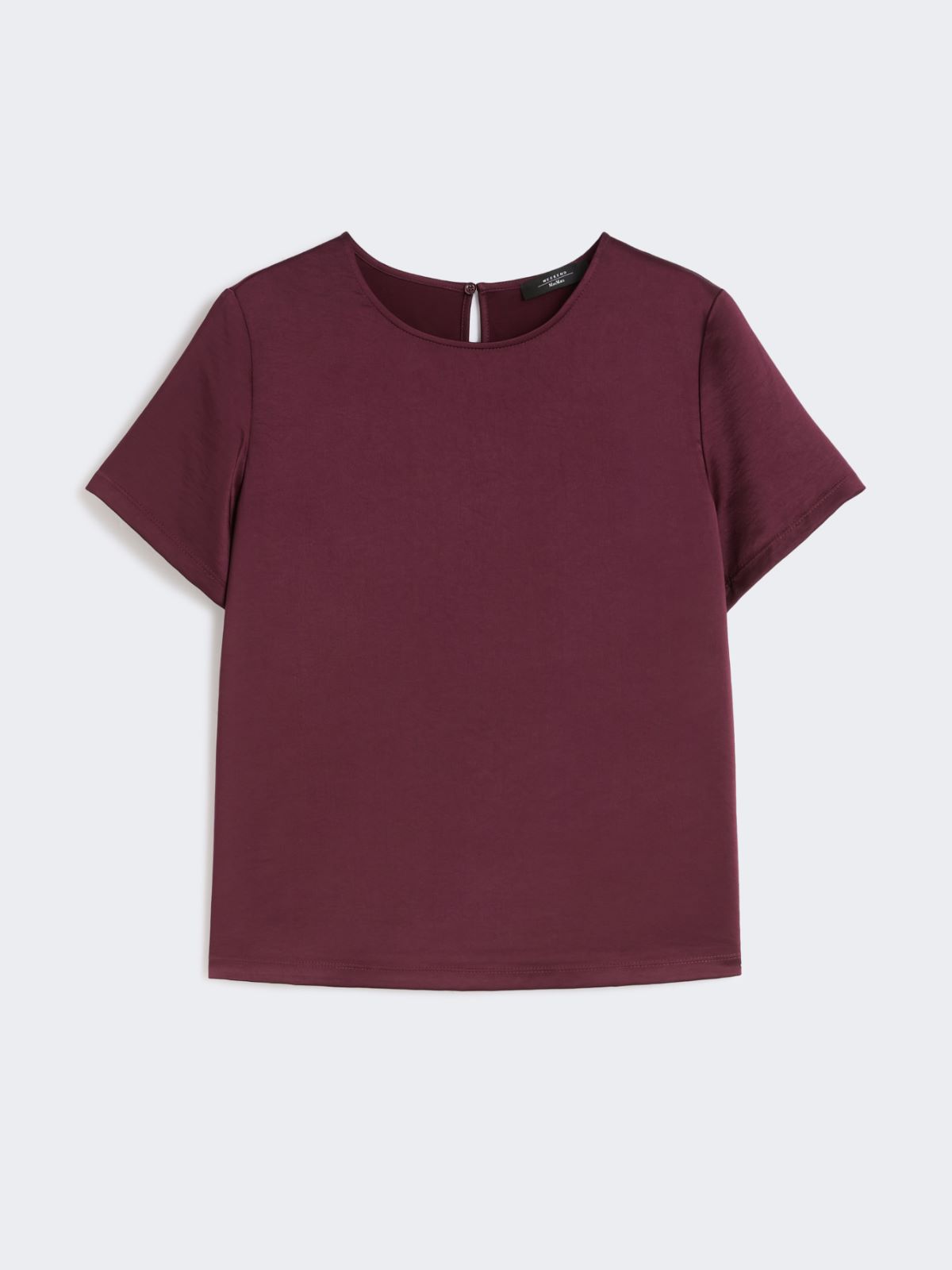 Satin and jersey T-shirt - BORDEAUX - Weekend - 6