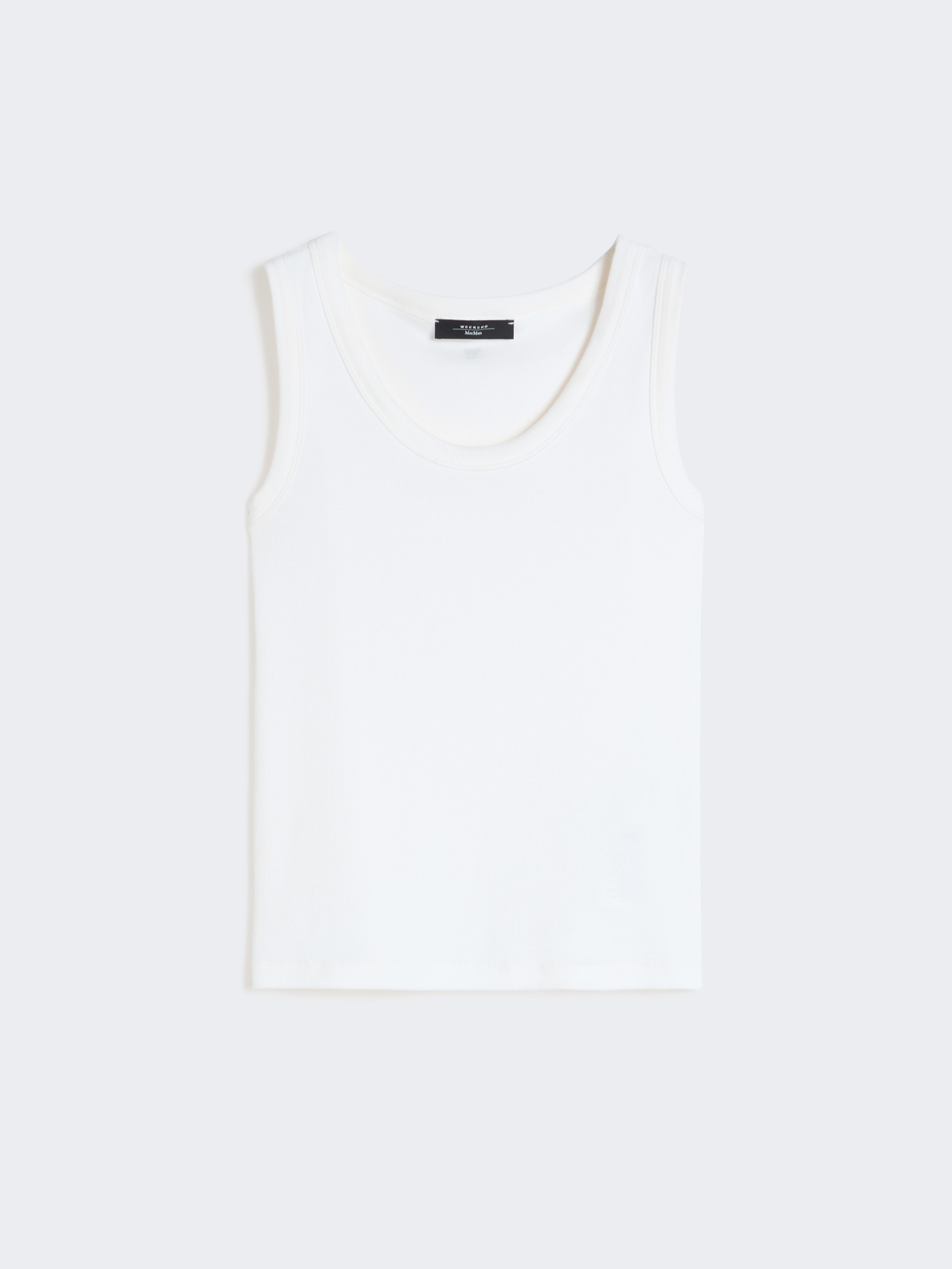 Stretch cotton top - WHITE - Weekend Max Mara - 5