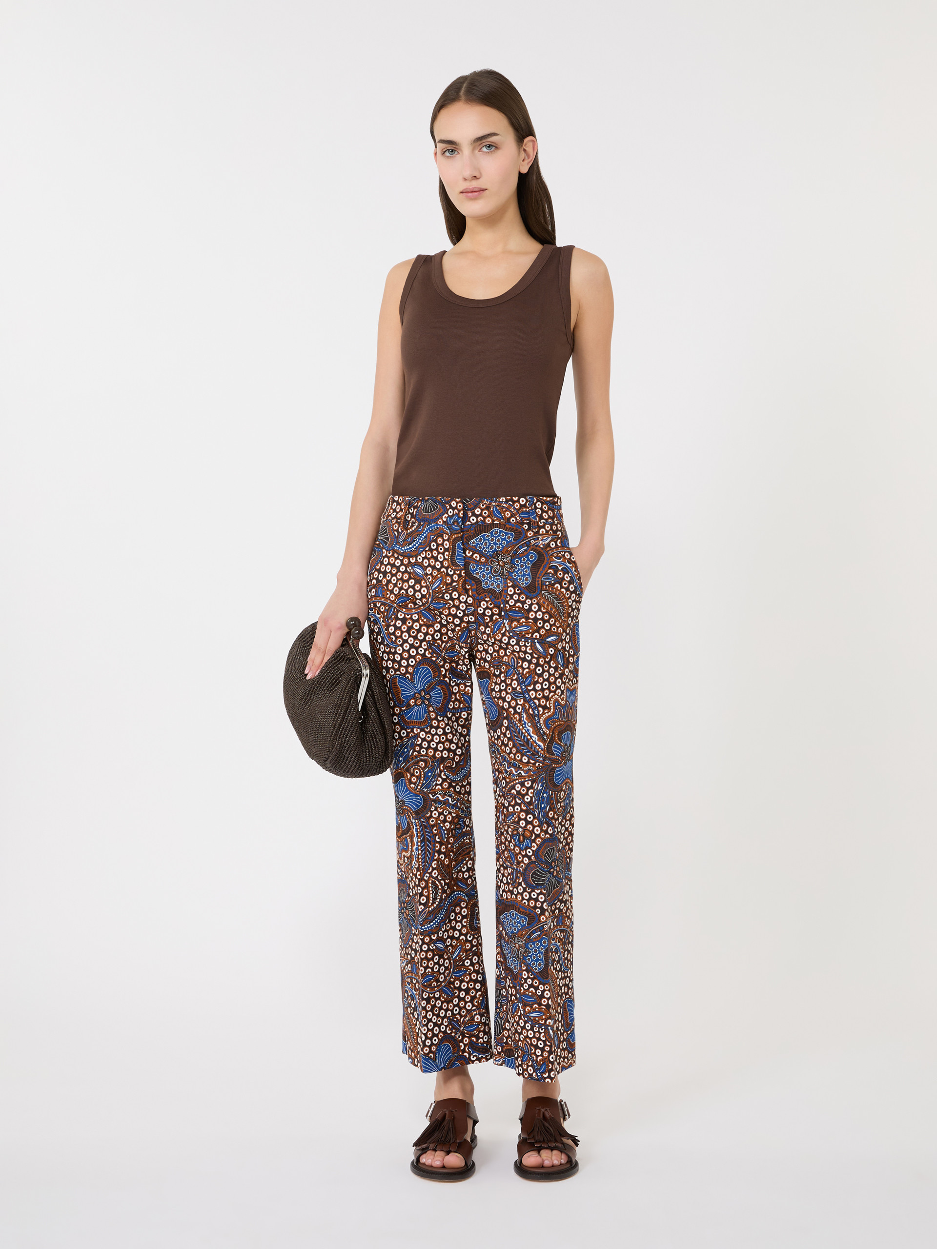 Stretch cotton top - CHOCOLATE - Weekend Max Mara