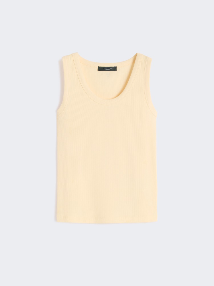 Stretch cotton top - LIGHT YELLOW - Weekend - 2