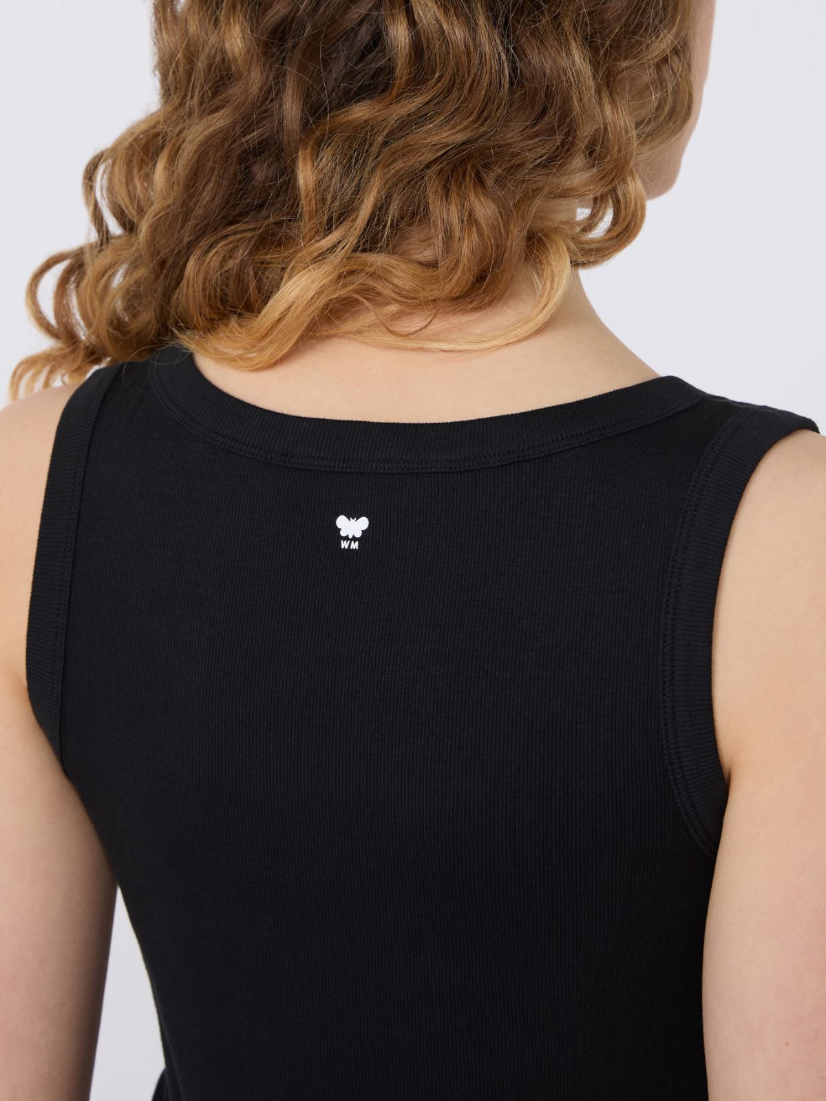 Stretch cotton top - BLACK - Weekend - 5