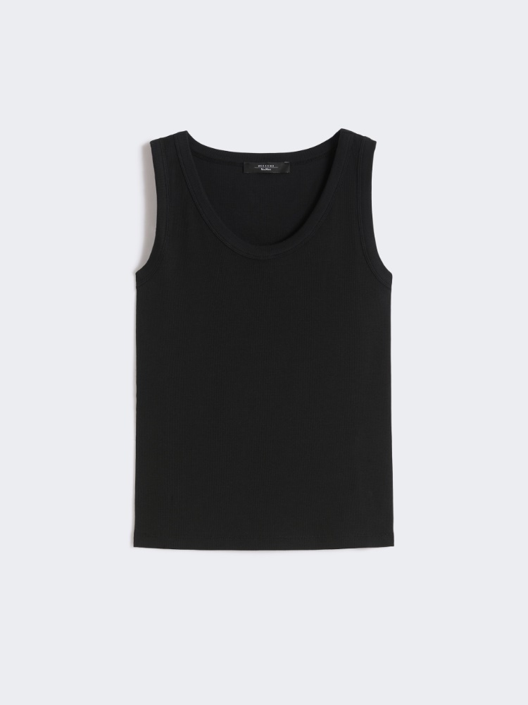 Stretch cotton top - BLACK - Weekend - 7