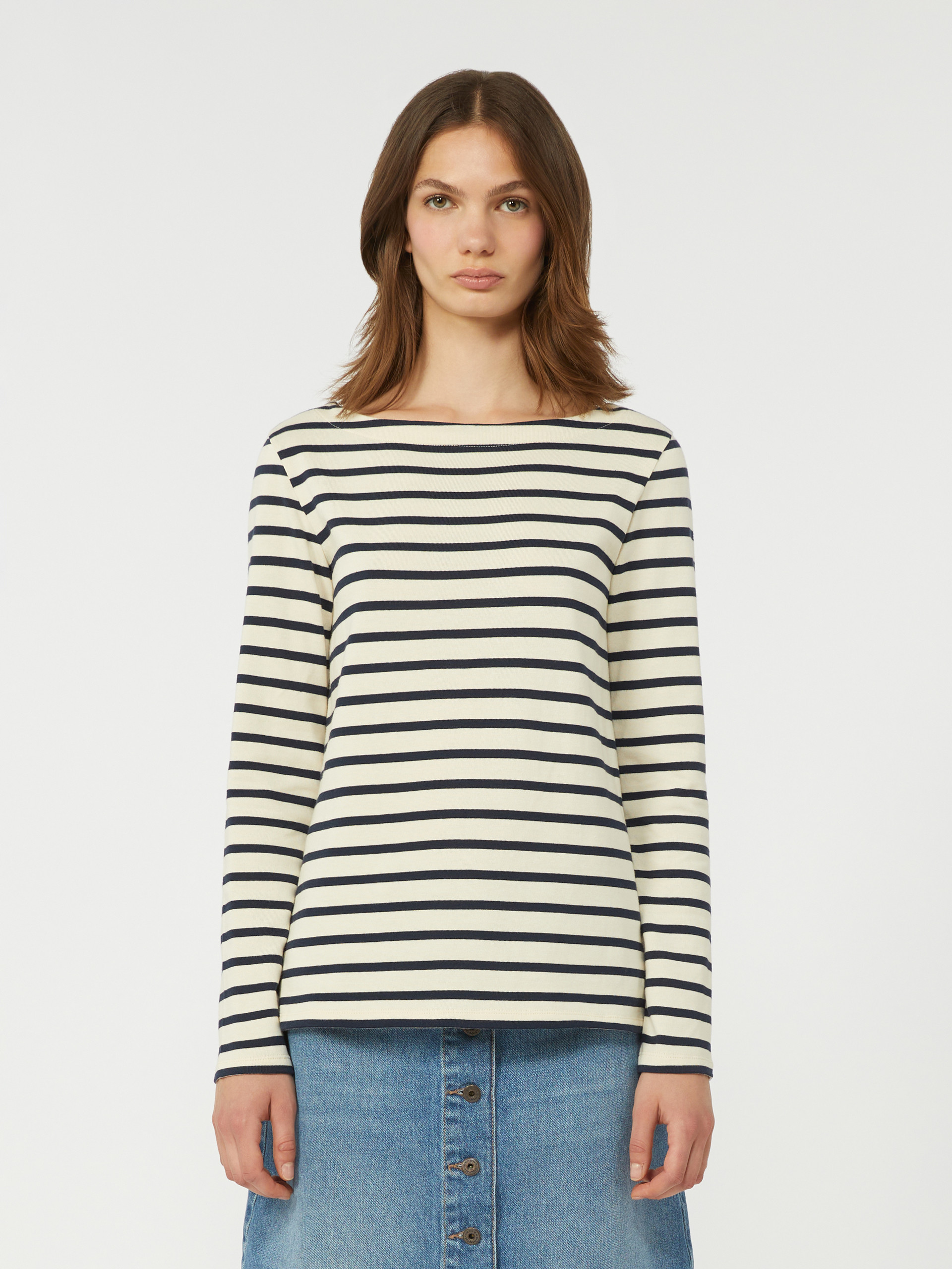 Striped cotton T-shirt - IVORY - Weekend Max Mara - 2