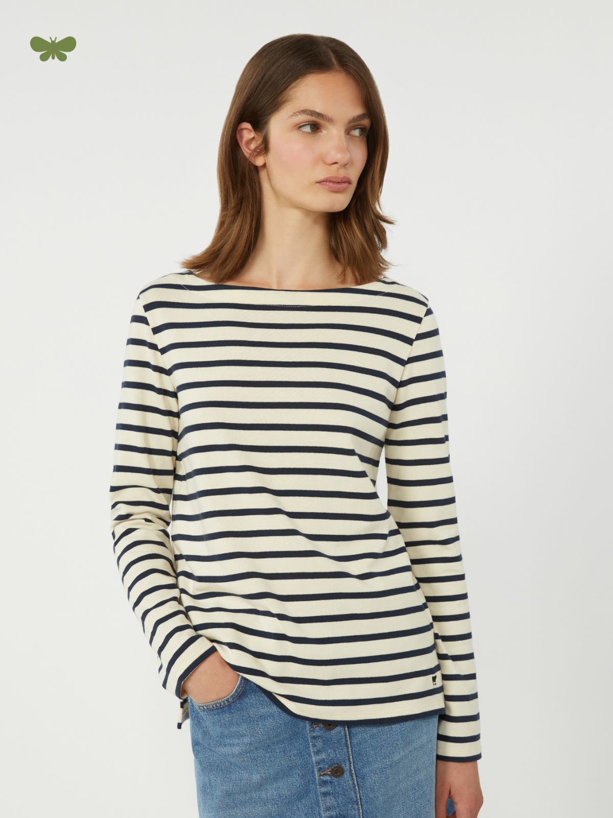 Striped cotton T-shirt - IVORY - Weekend - 4