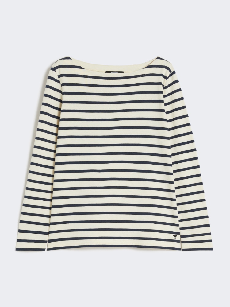 Striped cotton T-shirt - IVORY - Weekend - 7